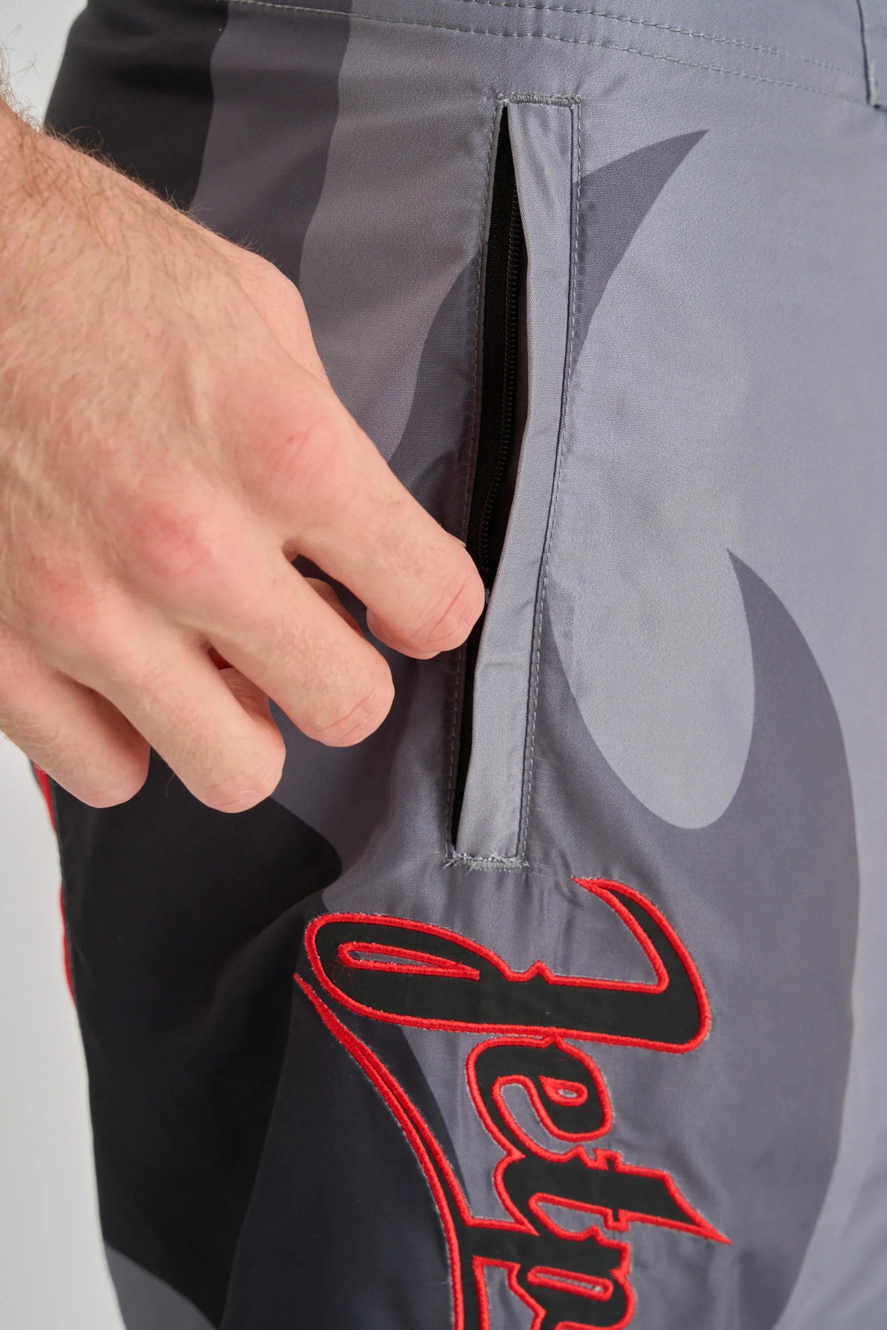 Jetpilot Hardcore Boardshort - Charcoal/Red - Image 6