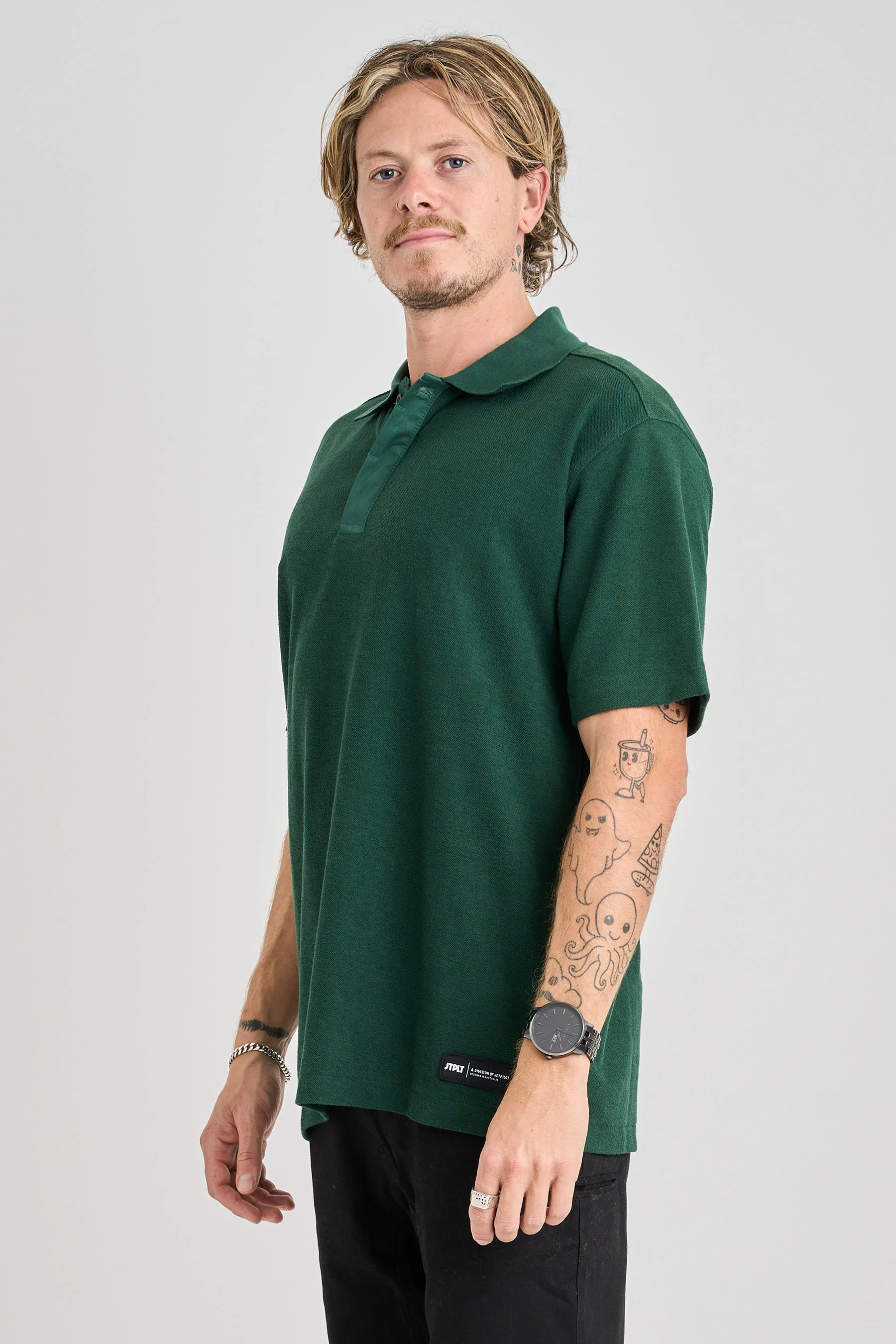 Jetpilot Felix Polo - Forest Green - Image 4