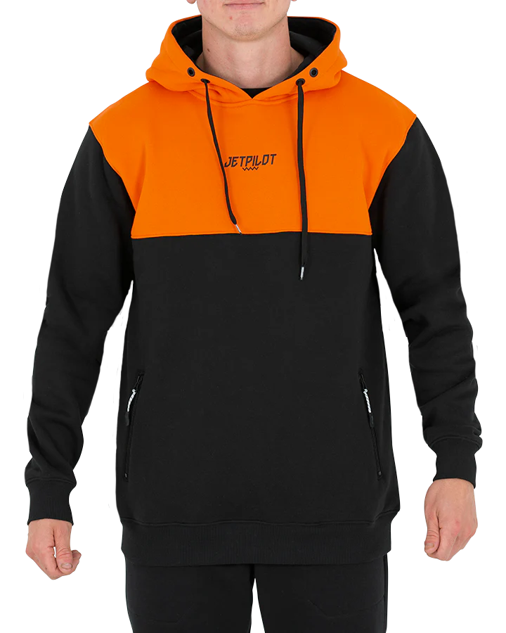 Jetpilot Leveled Pullover Hoodie - Black/Orange