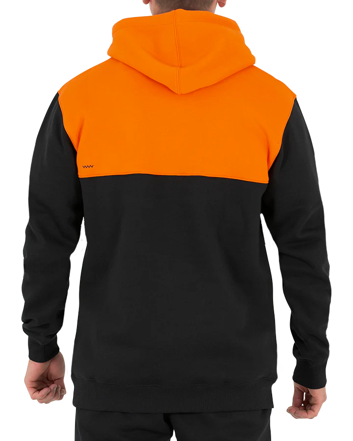 Jetpilot Leveled Pullover Hoodie - Black/Orange - Image 2