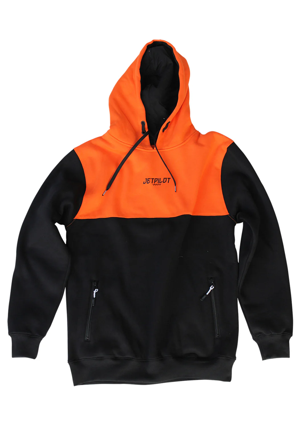 Jetpilot Leveled Pullover Hoodie - Black/Orange - Image 3