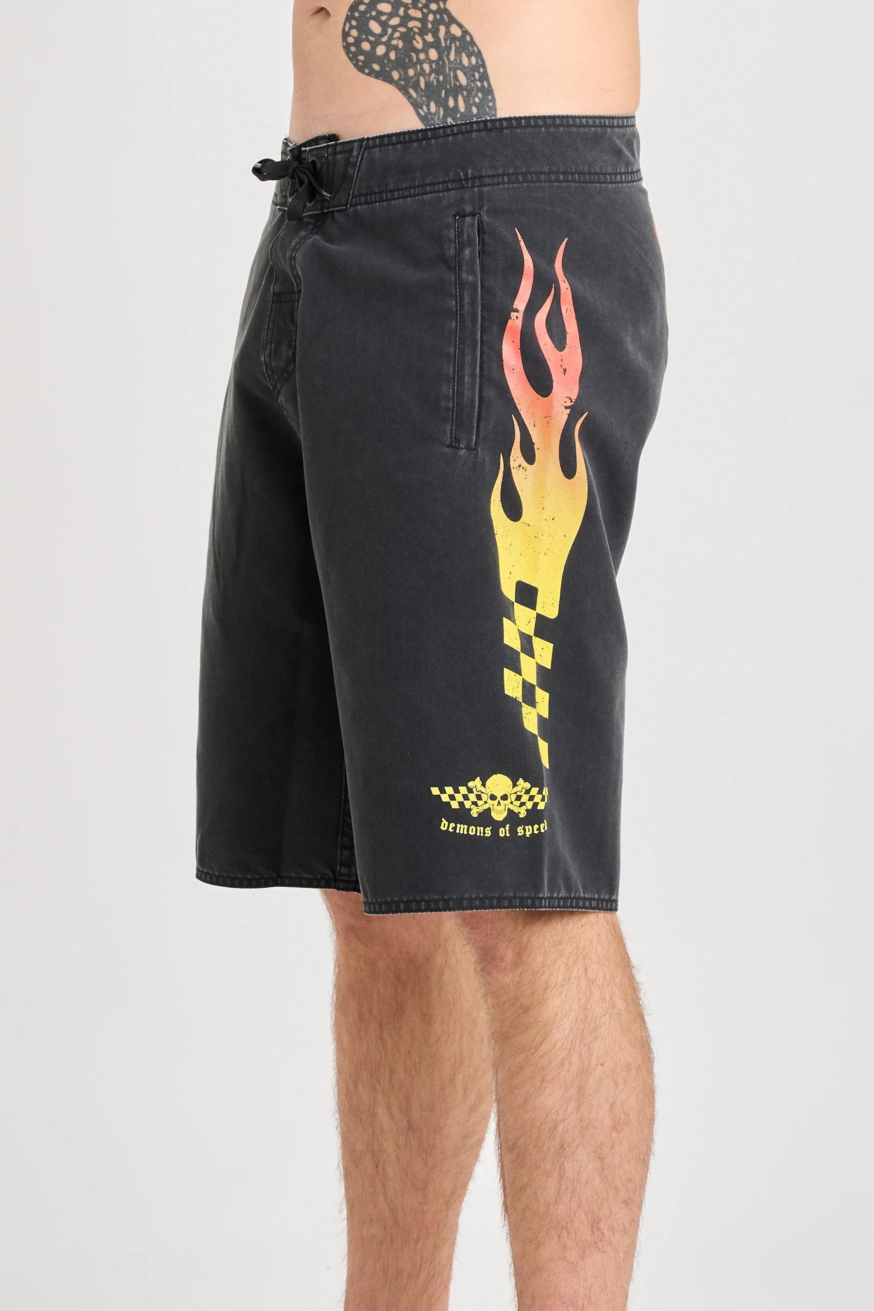 Jetpilot Live Fast Boardshort - Washed Black - Image 2