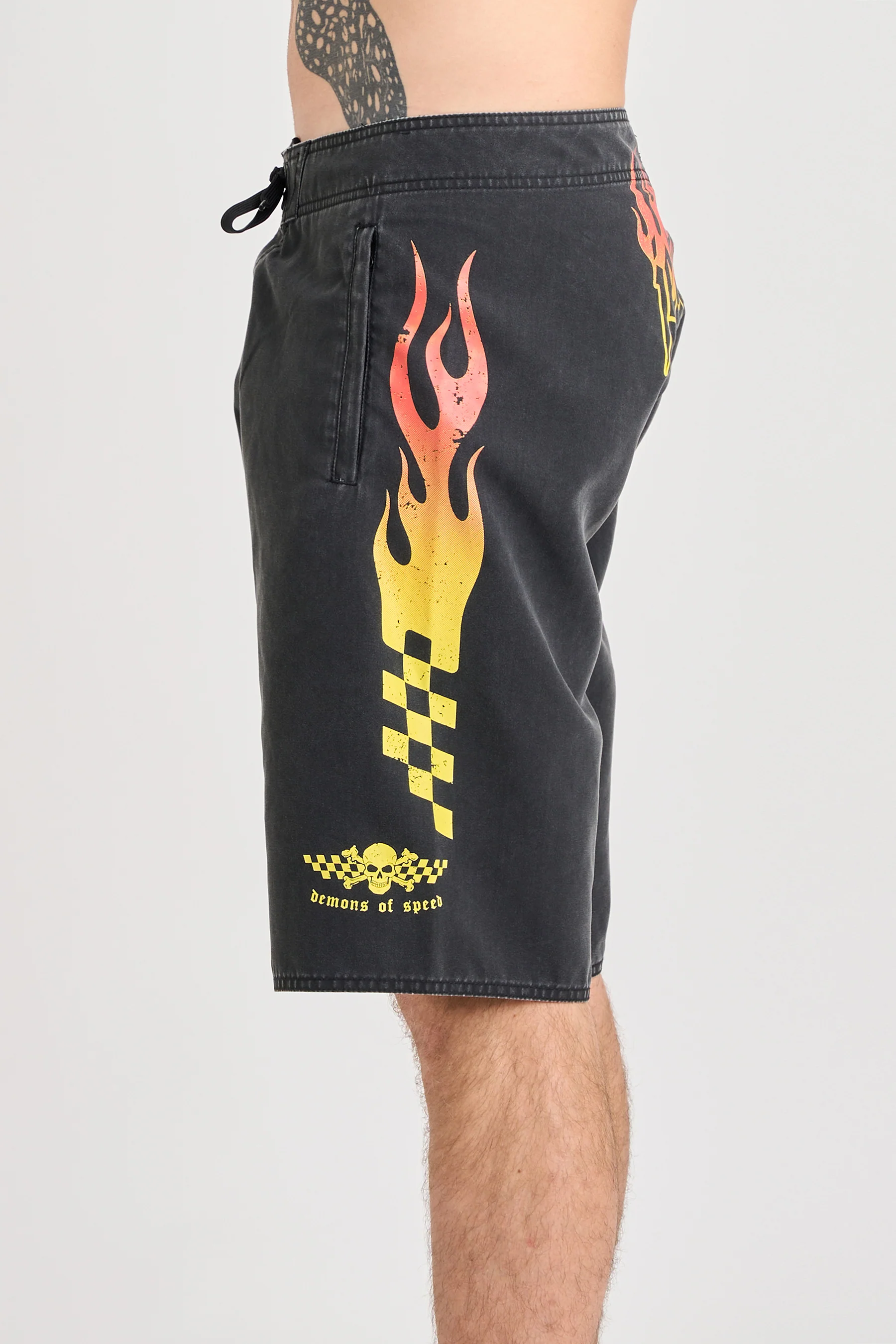 Jetpilot Live Fast Boardshort - Washed Black - Image 3