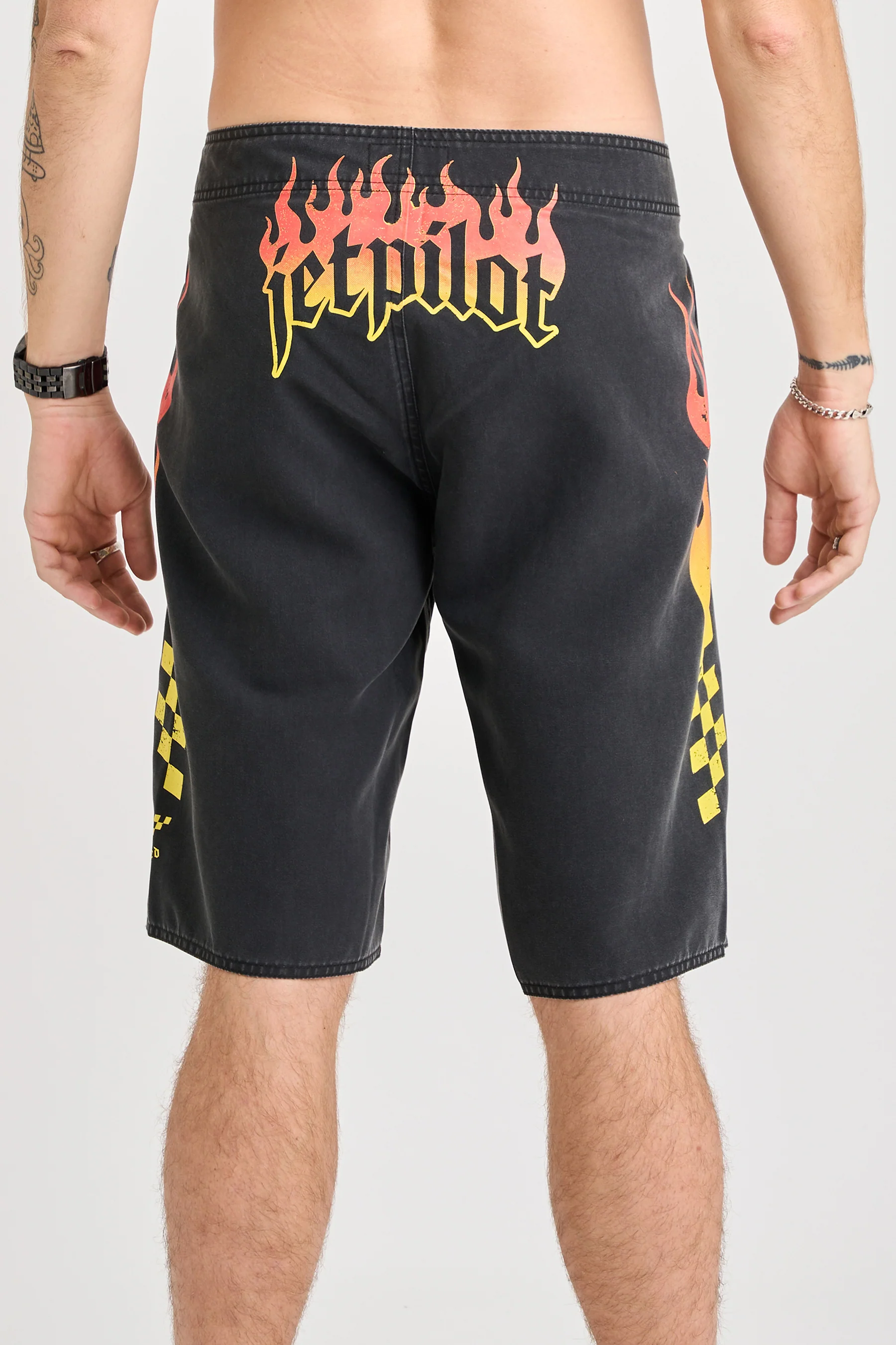 Jetpilot Live Fast Boardshort - Washed Black - Image 4