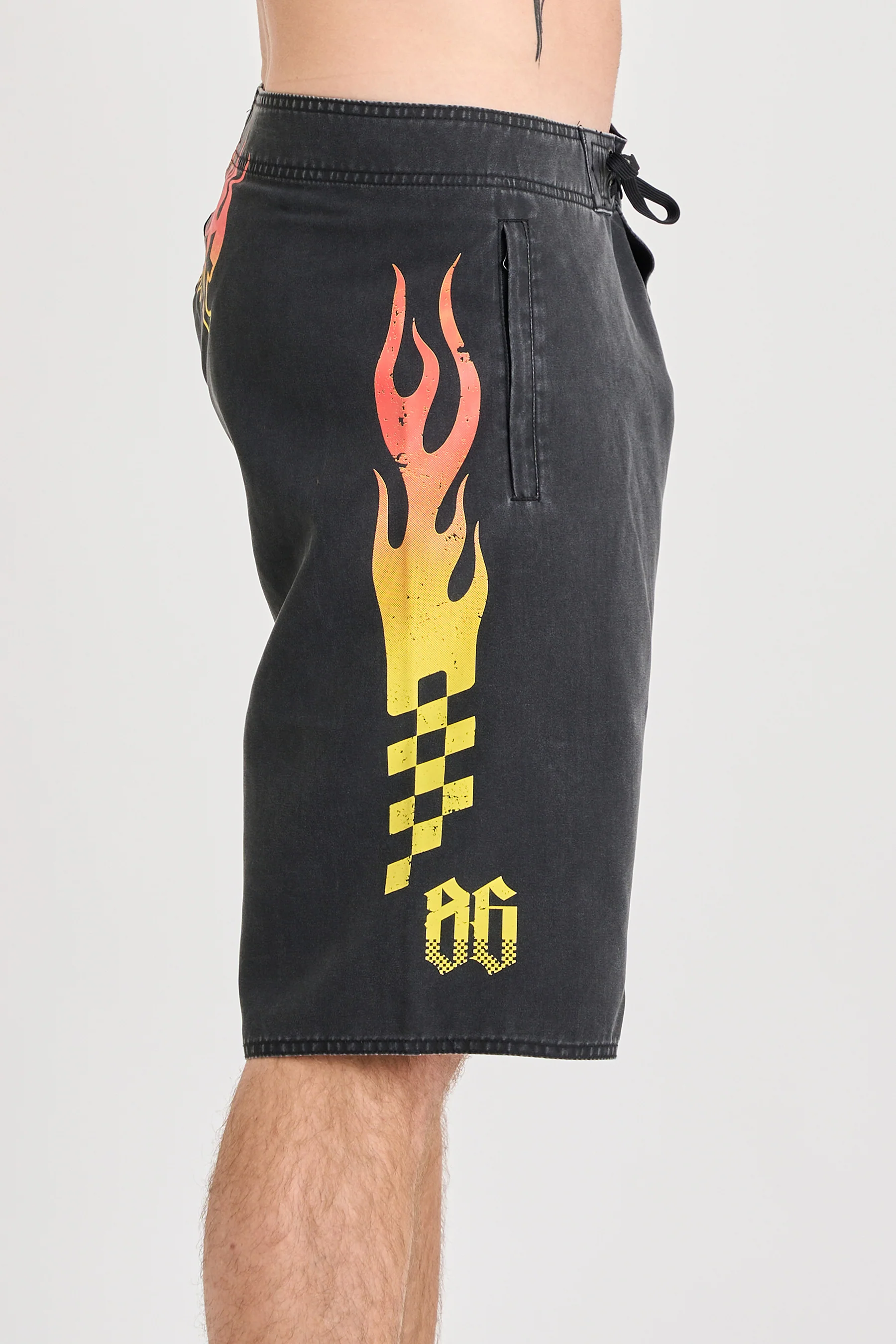 Jetpilot Live Fast Boardshort - Washed Black - Image 5