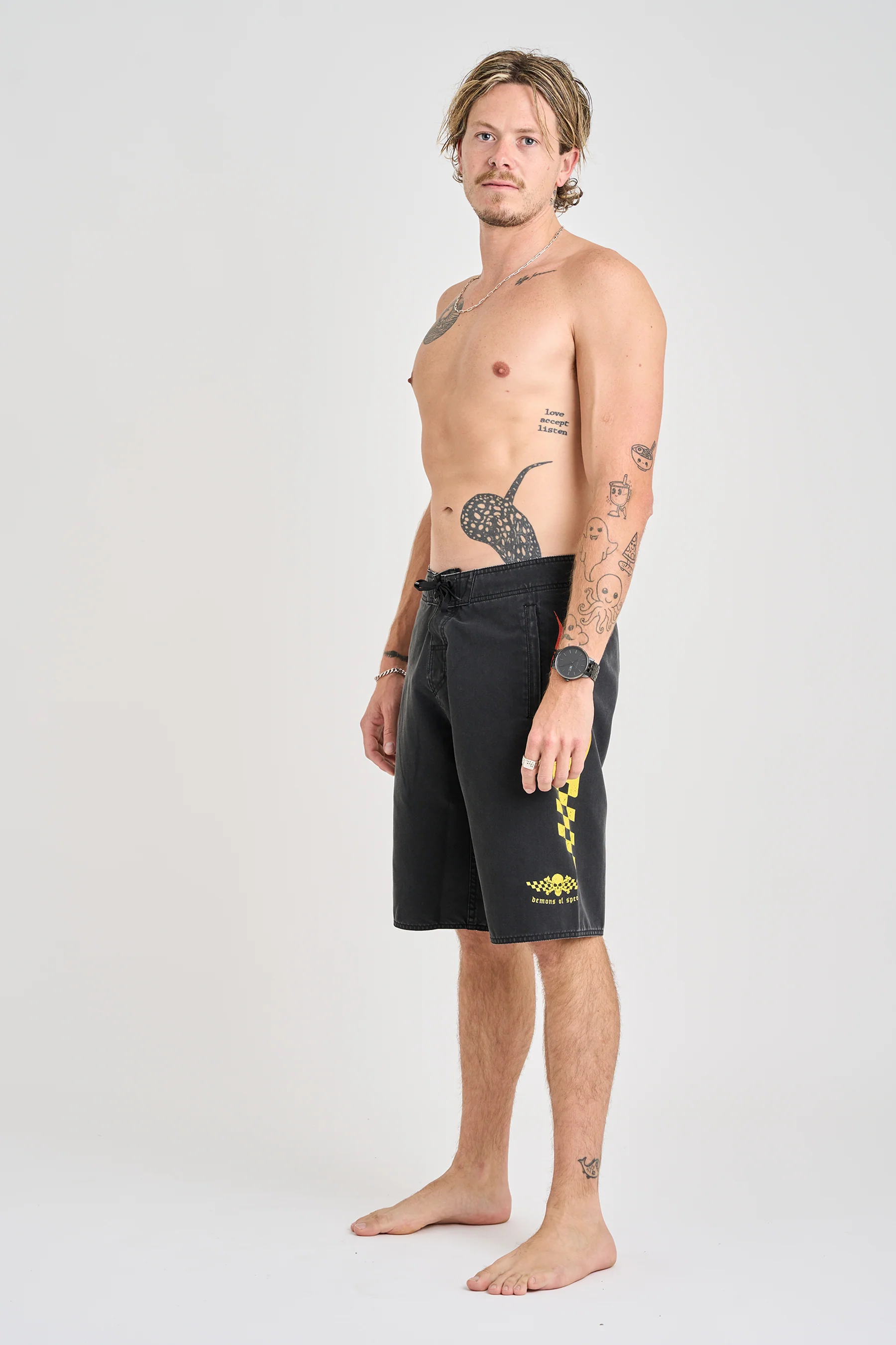 Jetpilot Live Fast Boardshort - Washed Black - Image 6