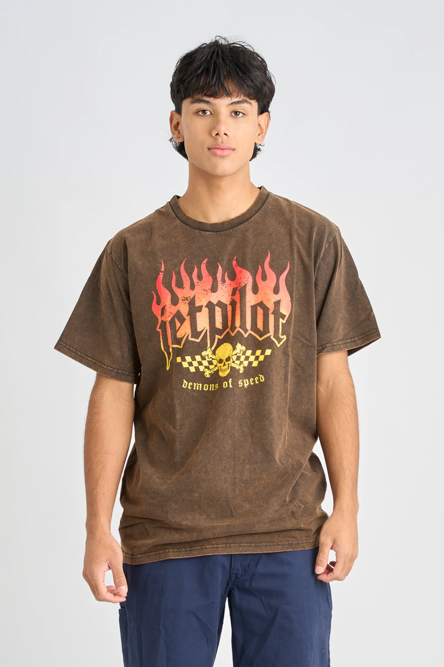 Jetpilot Live Fast Tee - Washed Black - Image 2