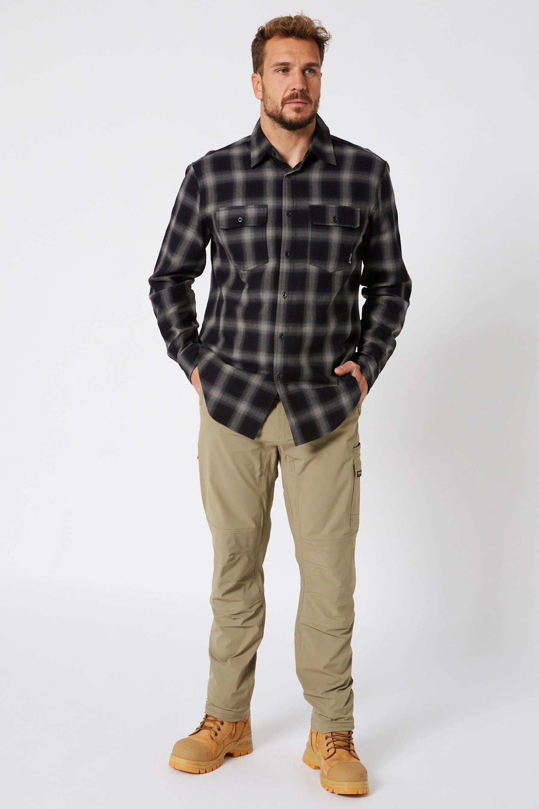 Jetpilot Mens Flannel Shirt - Black - Image 5