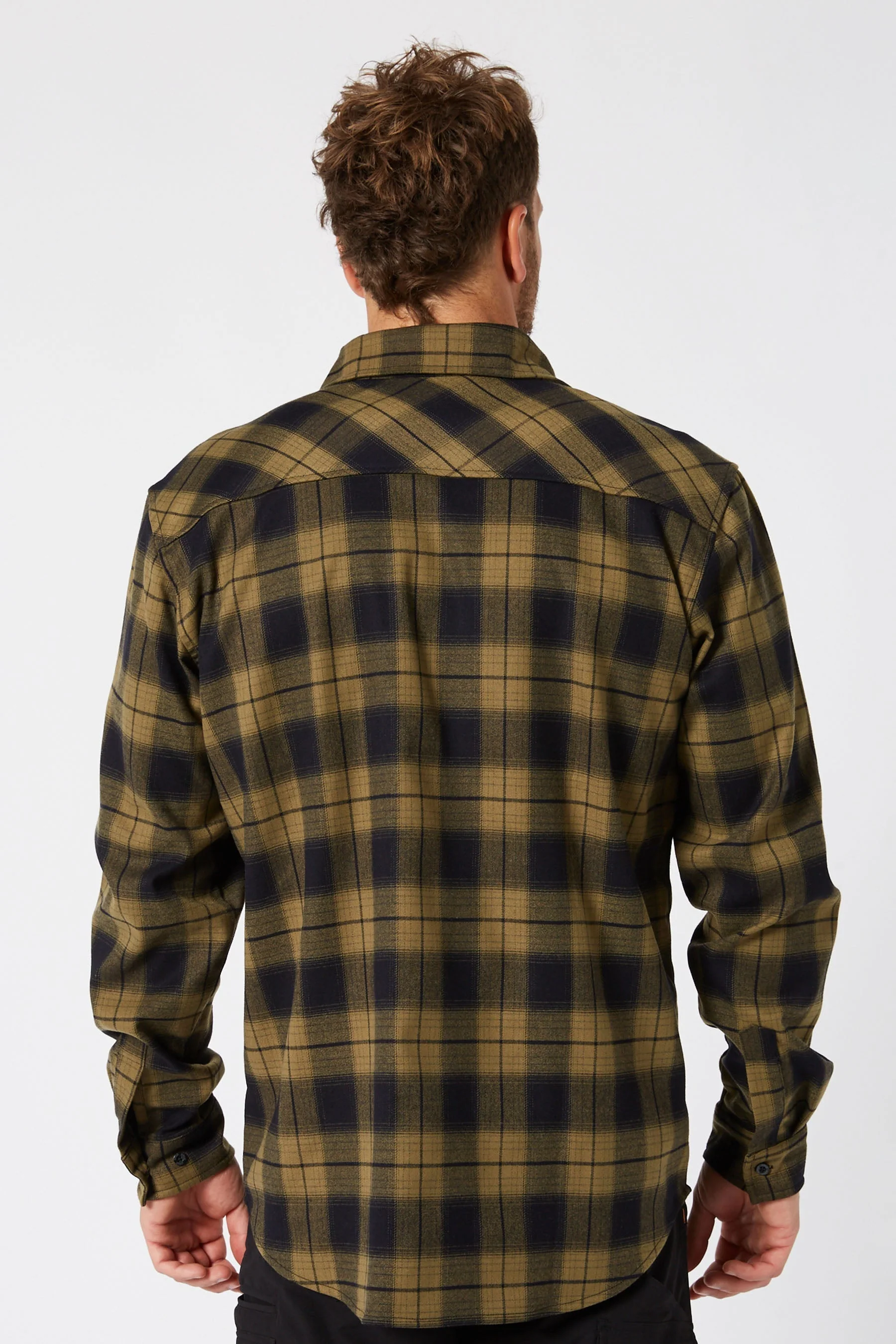 Jetpilot Mens Flannel Shirt - Mustard - Image 3