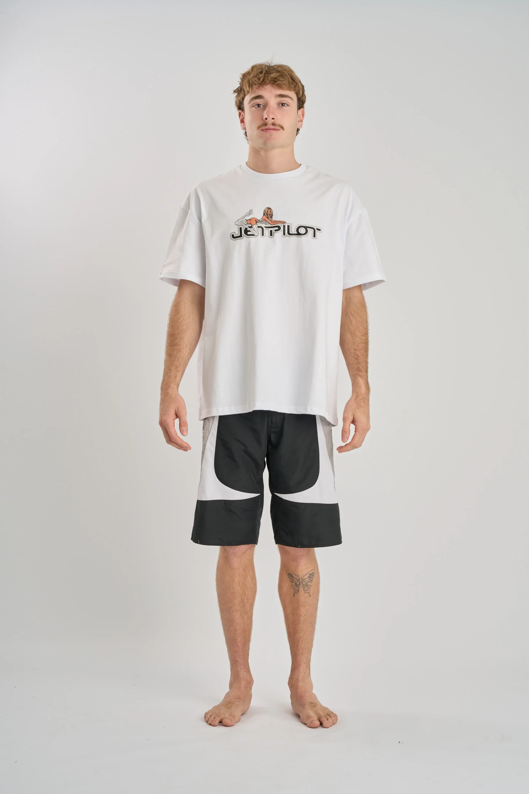 Jetpilot Moto Boardshort - Black/White - Image 2