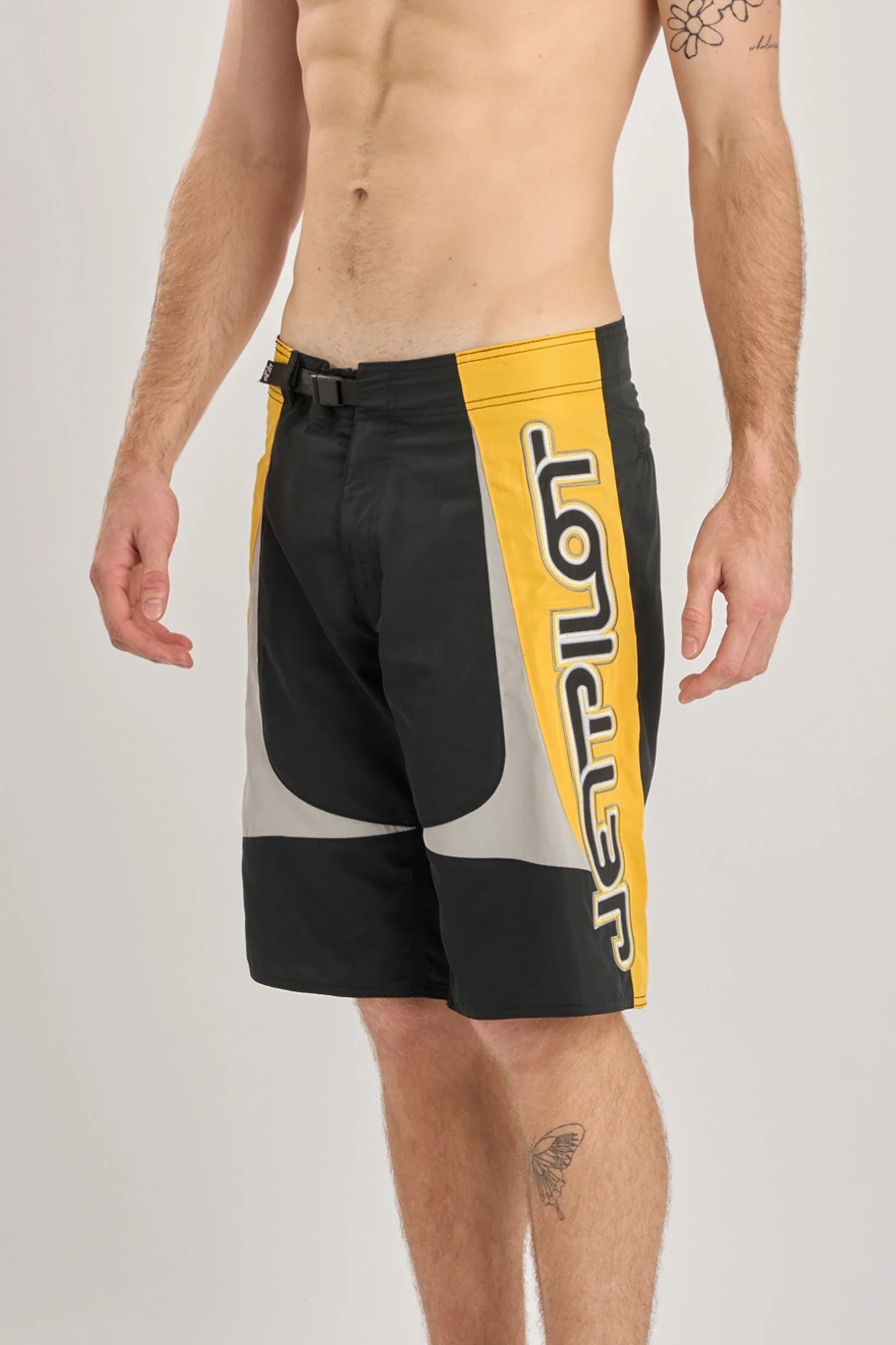 Jetpilot Moto Boardshort - Black/Yellow - Image 3