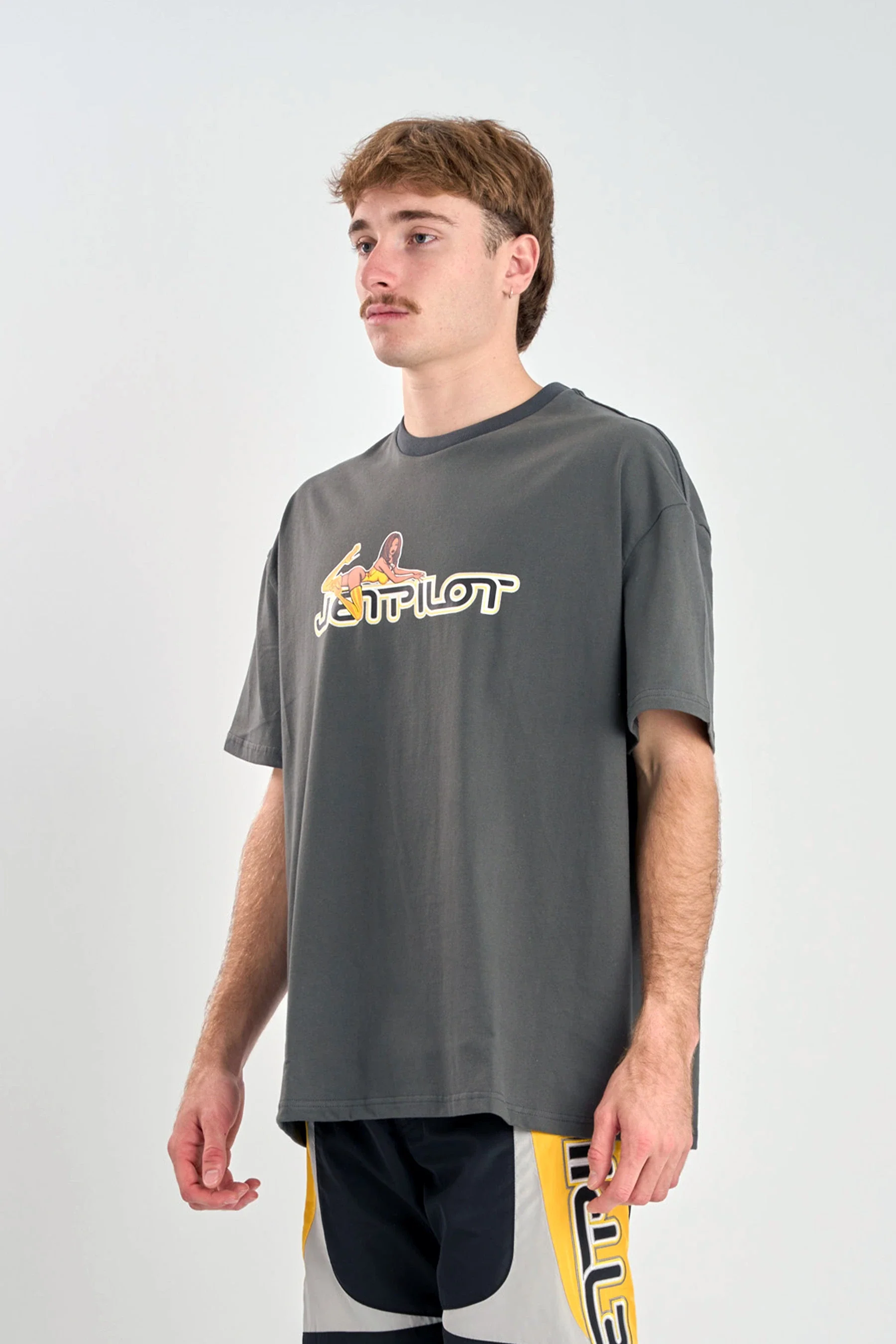 Jetpilot Moto Heavy Tee - Charcoal - Image 3