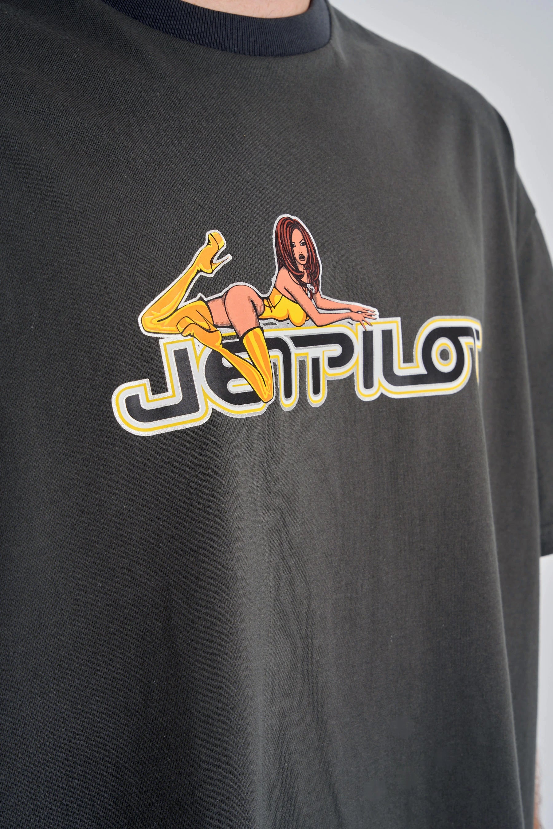 Jetpilot Moto Heavy Tee - Charcoal - Image 5
