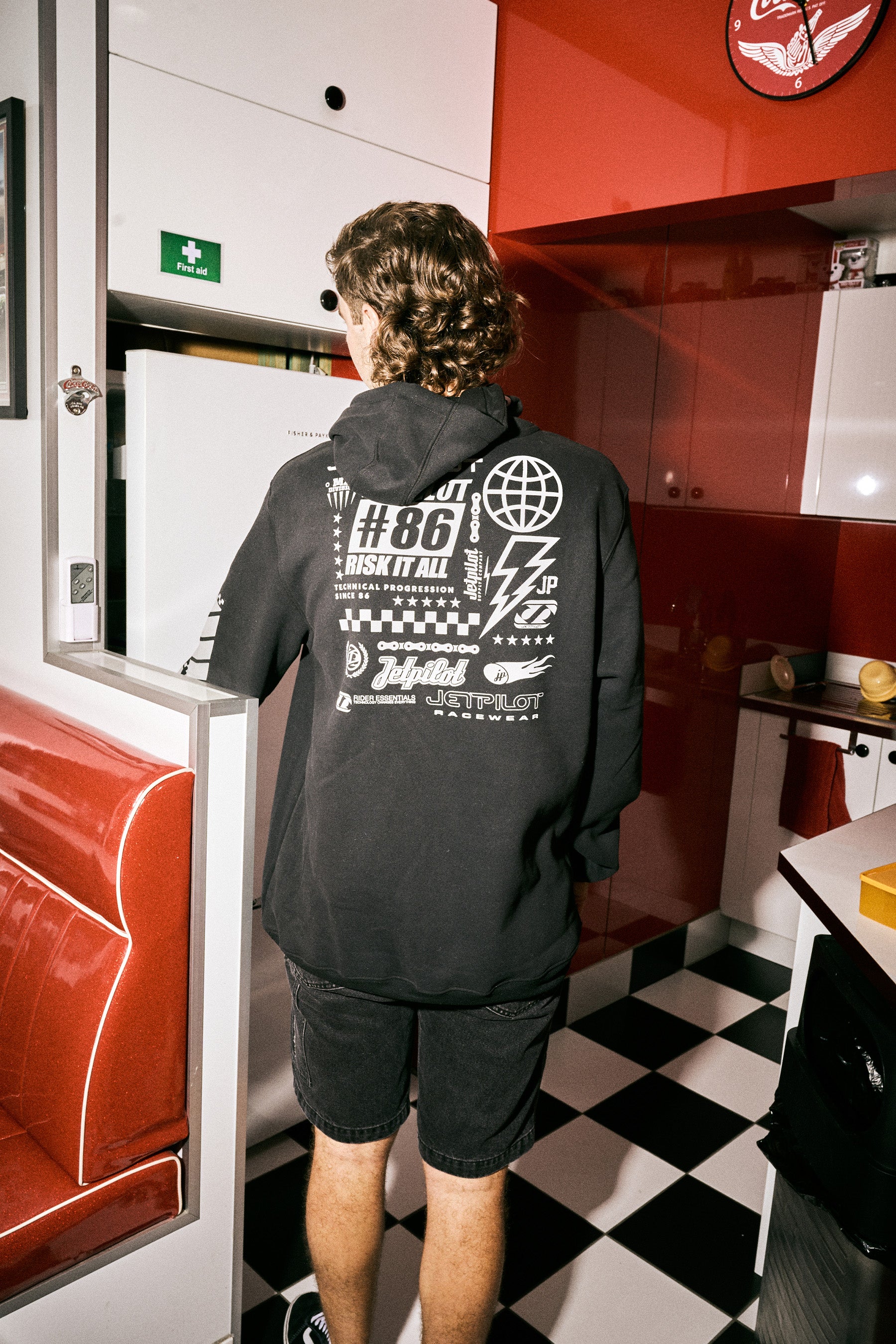 Jetpilot Progression Pullover Hoodie - Black - Image 2