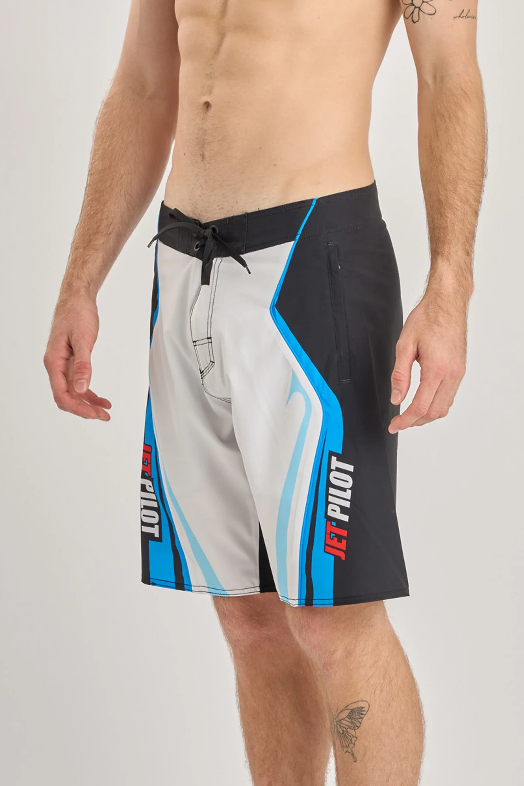 Jetpilot Pulse Streamliner Boardshort - Black/Blue - Image 3