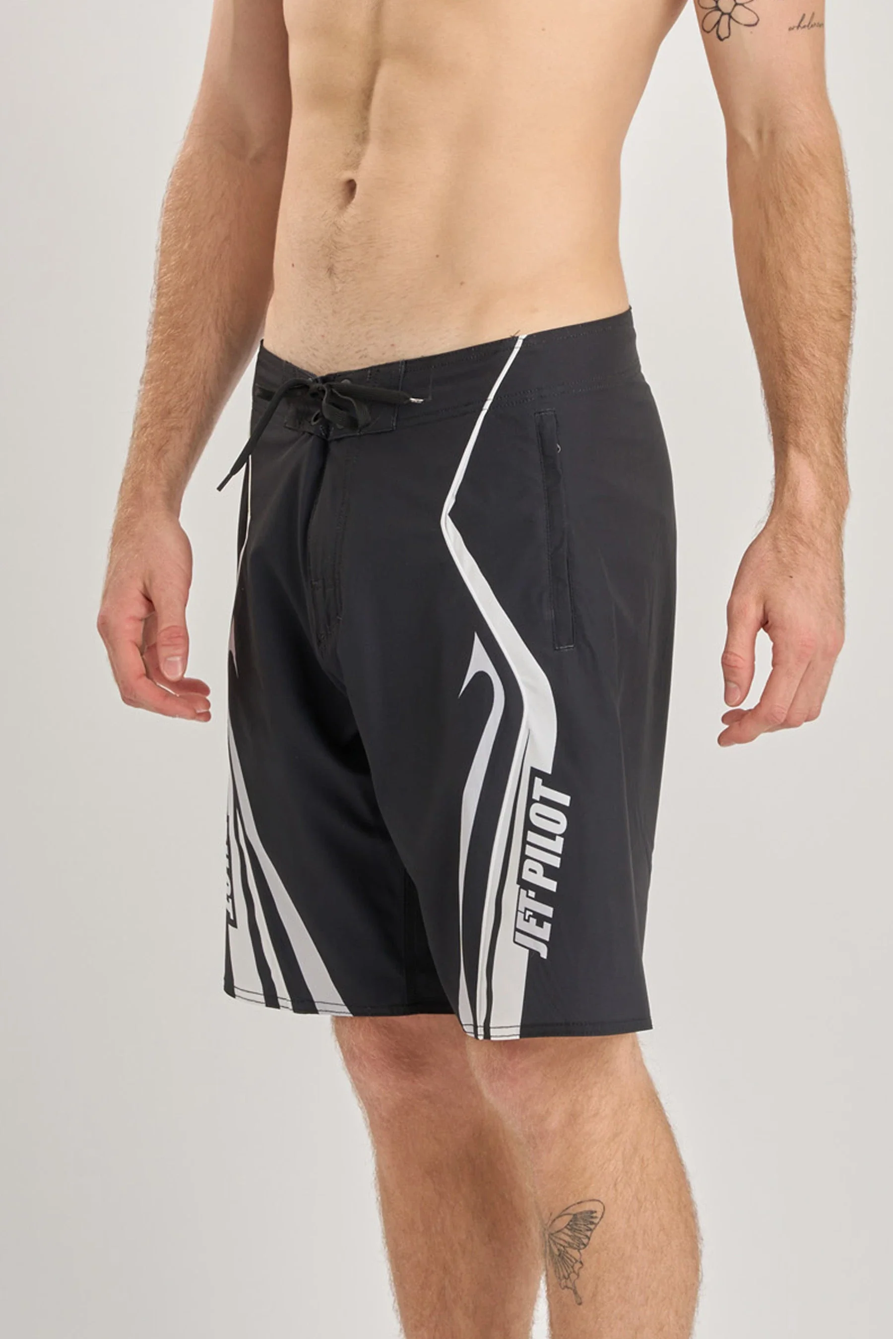 Jetpilot Pulse Streamliner Boardshort - Black/White - Image 3