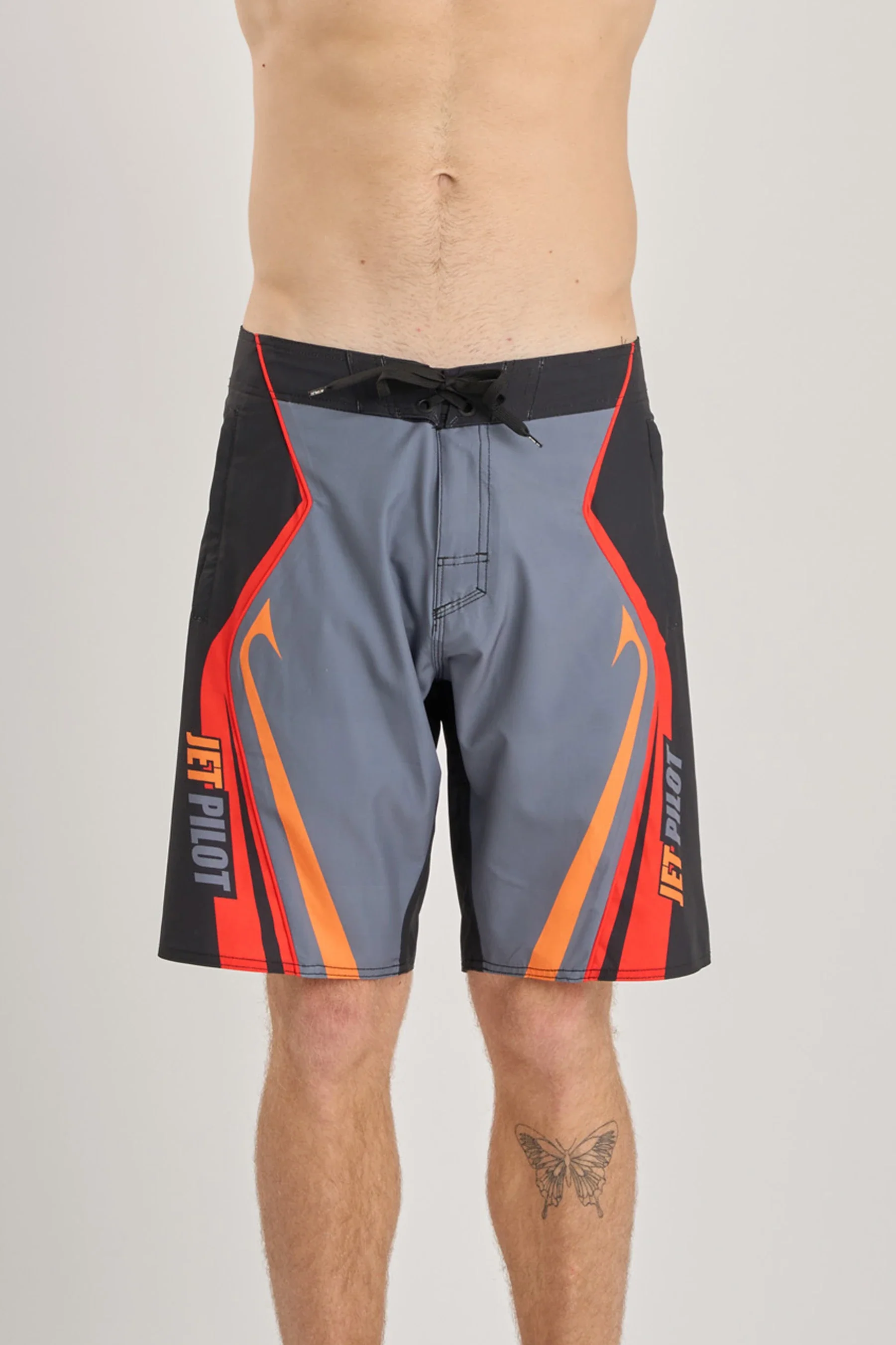 Jetpilot Pulse Streamliner Boardshort - Charcoal/Red