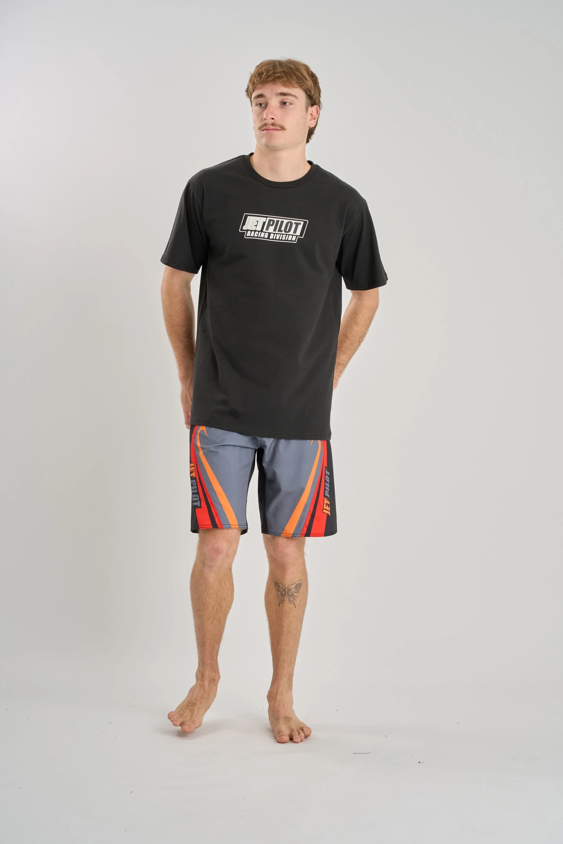 Jetpilot Pulse Streamliner Boardshort - Charcoal/Red - Image 2