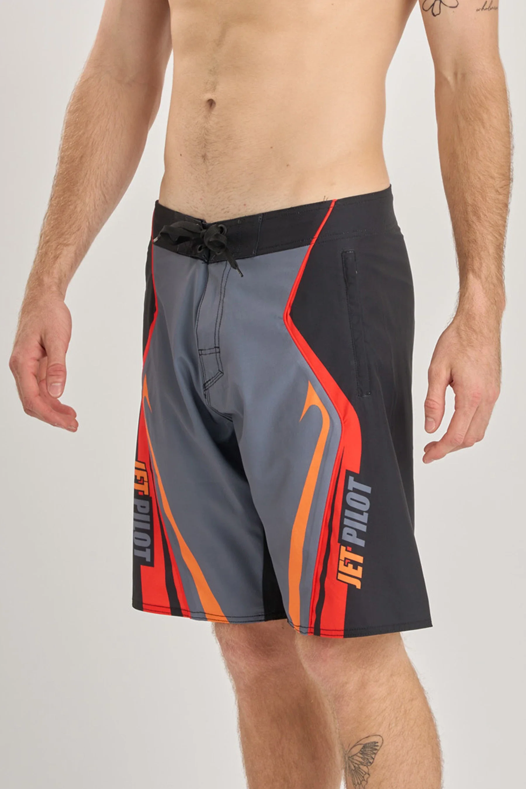 Jetpilot Pulse Streamliner Boardshort - Charcoal/Red - Image 3