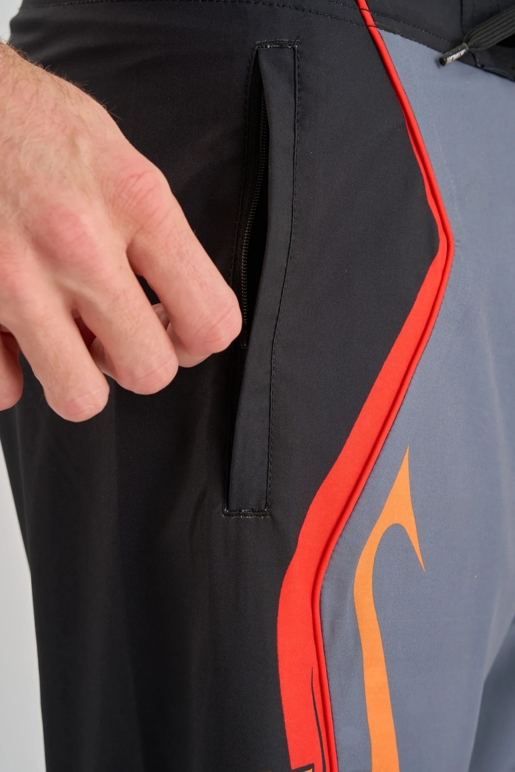 Jetpilot Pulse Streamliner Boardshort - Charcoal/Red - Image 8