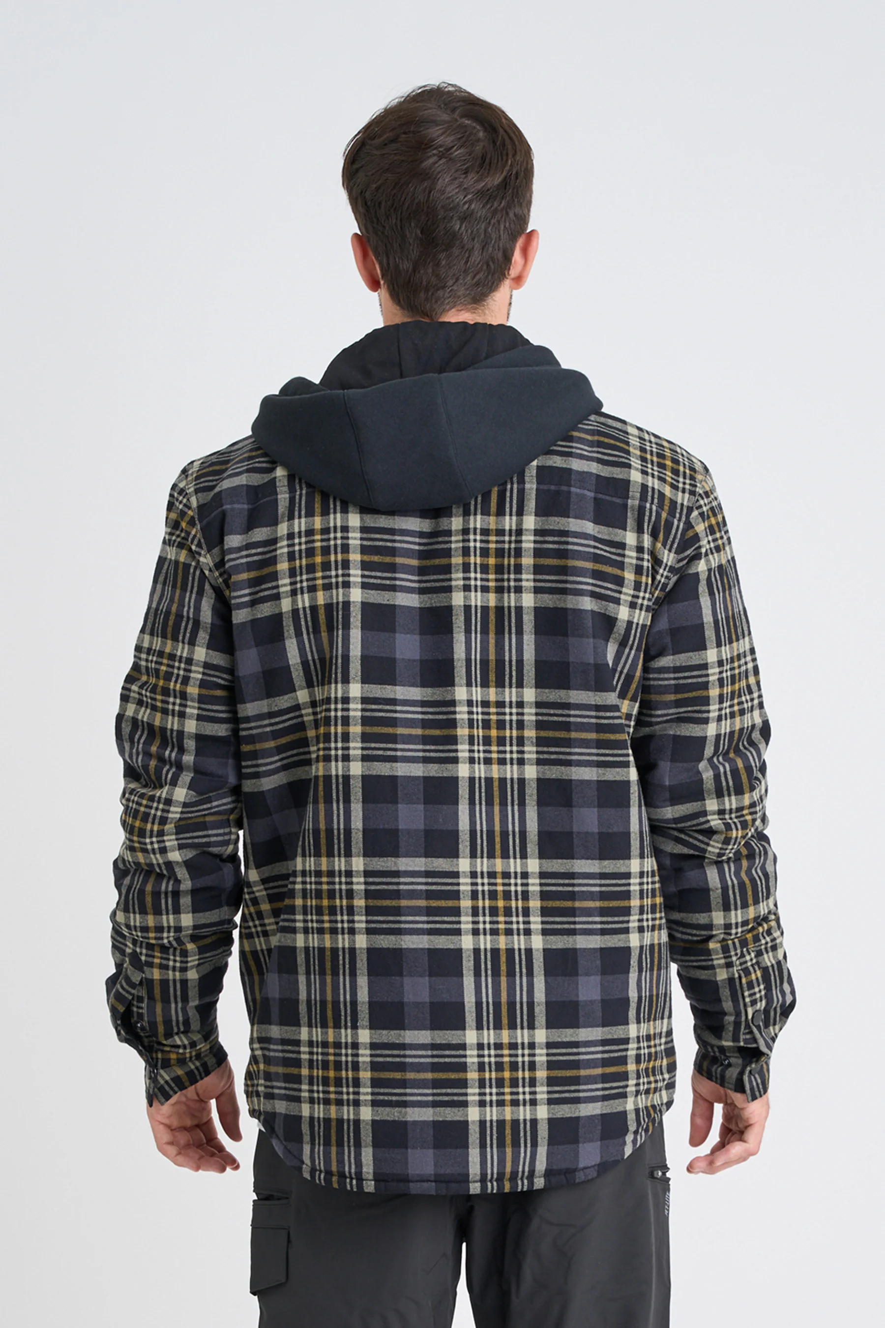Jetpilot Quilted Mens Flannel Jacket - Grey - Image 4