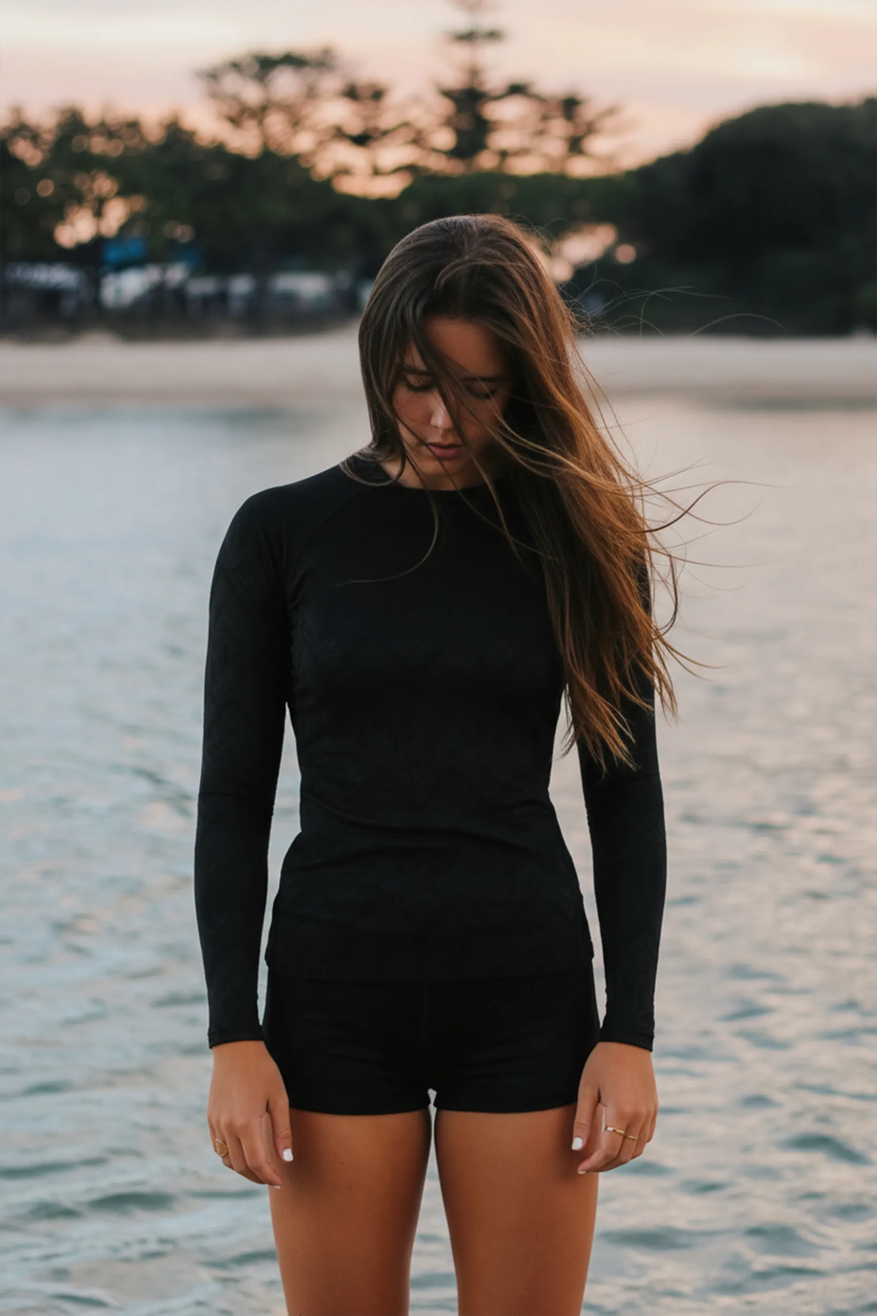 Jetpilot Rash Shirt & Short Set - Black - Image 5