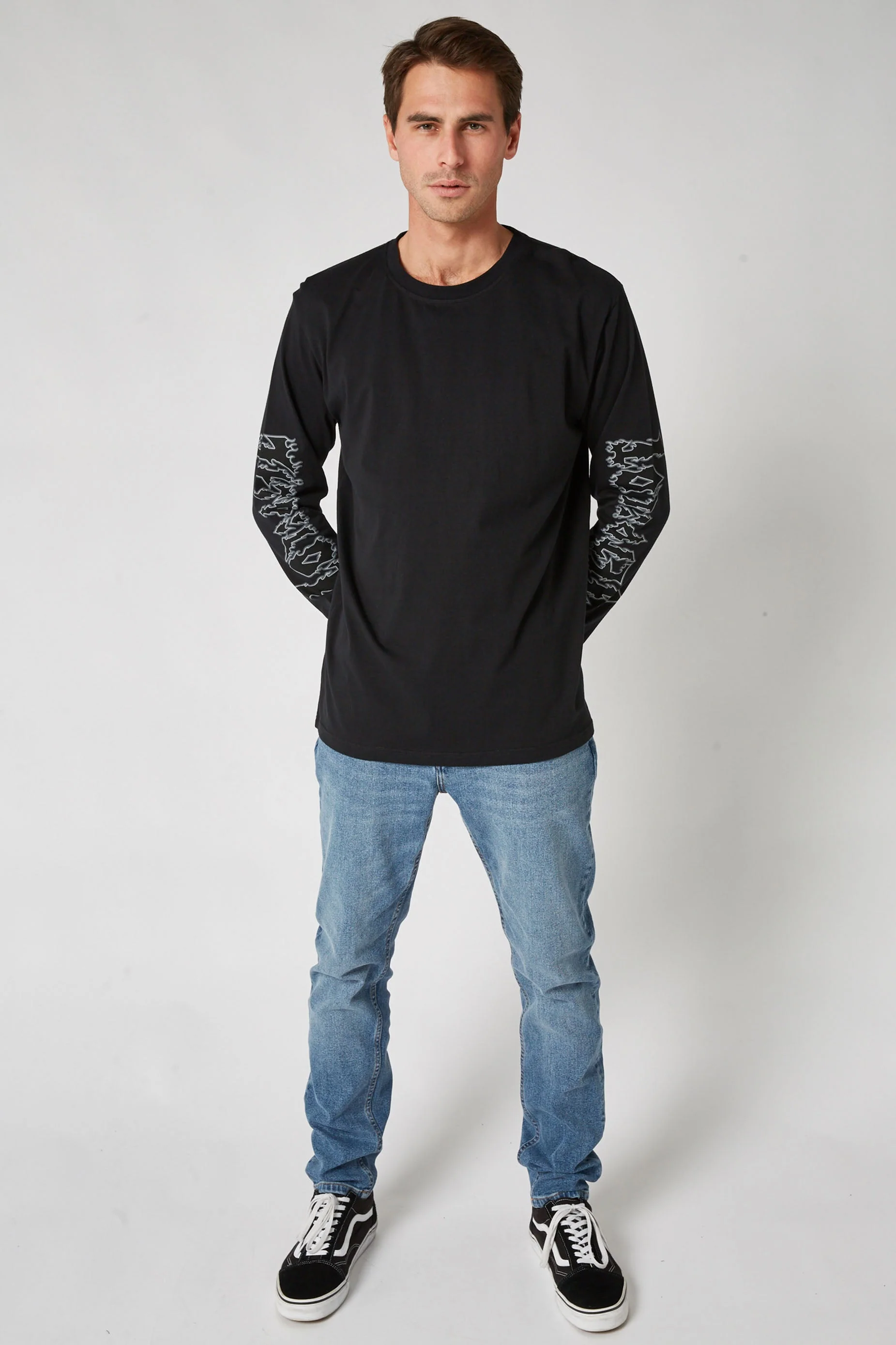 Jetpilot Razor L/S Mens Tee - Black/Black - Image 5