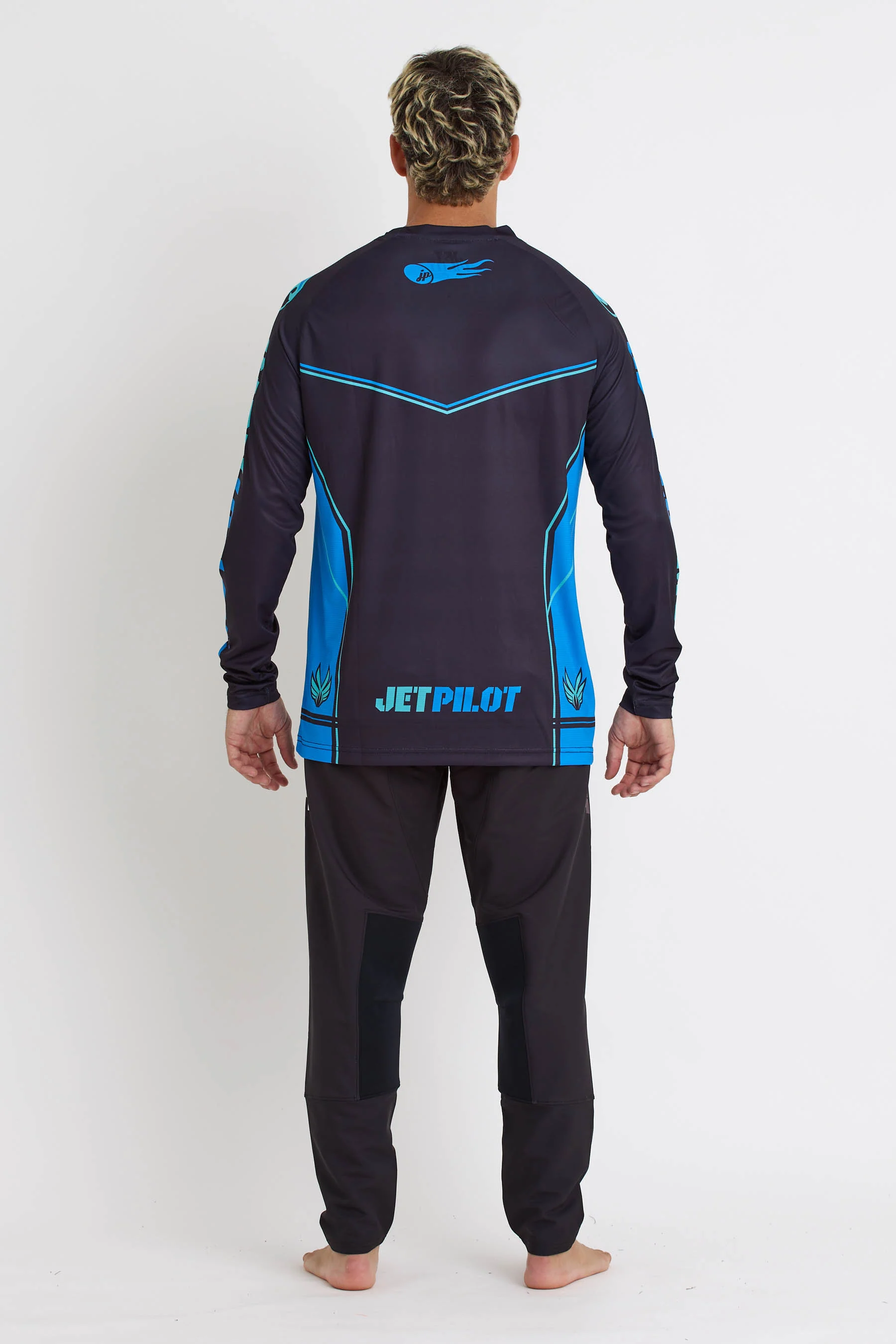 Jetpilot Risk It All Moto Jersey - Black/Blue - Image 3