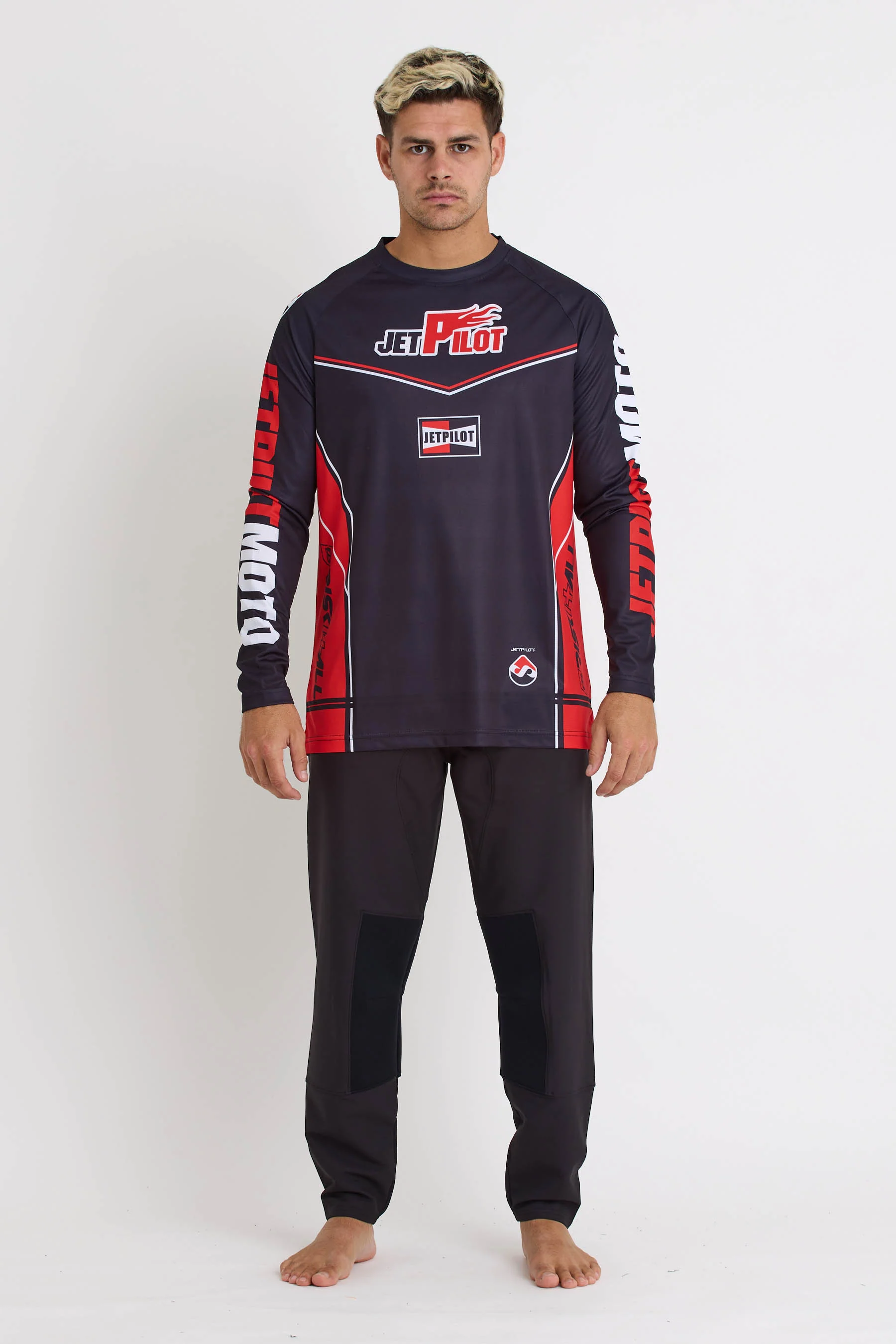 Jetpilot Risk It All Moto Jersey - Black/Red