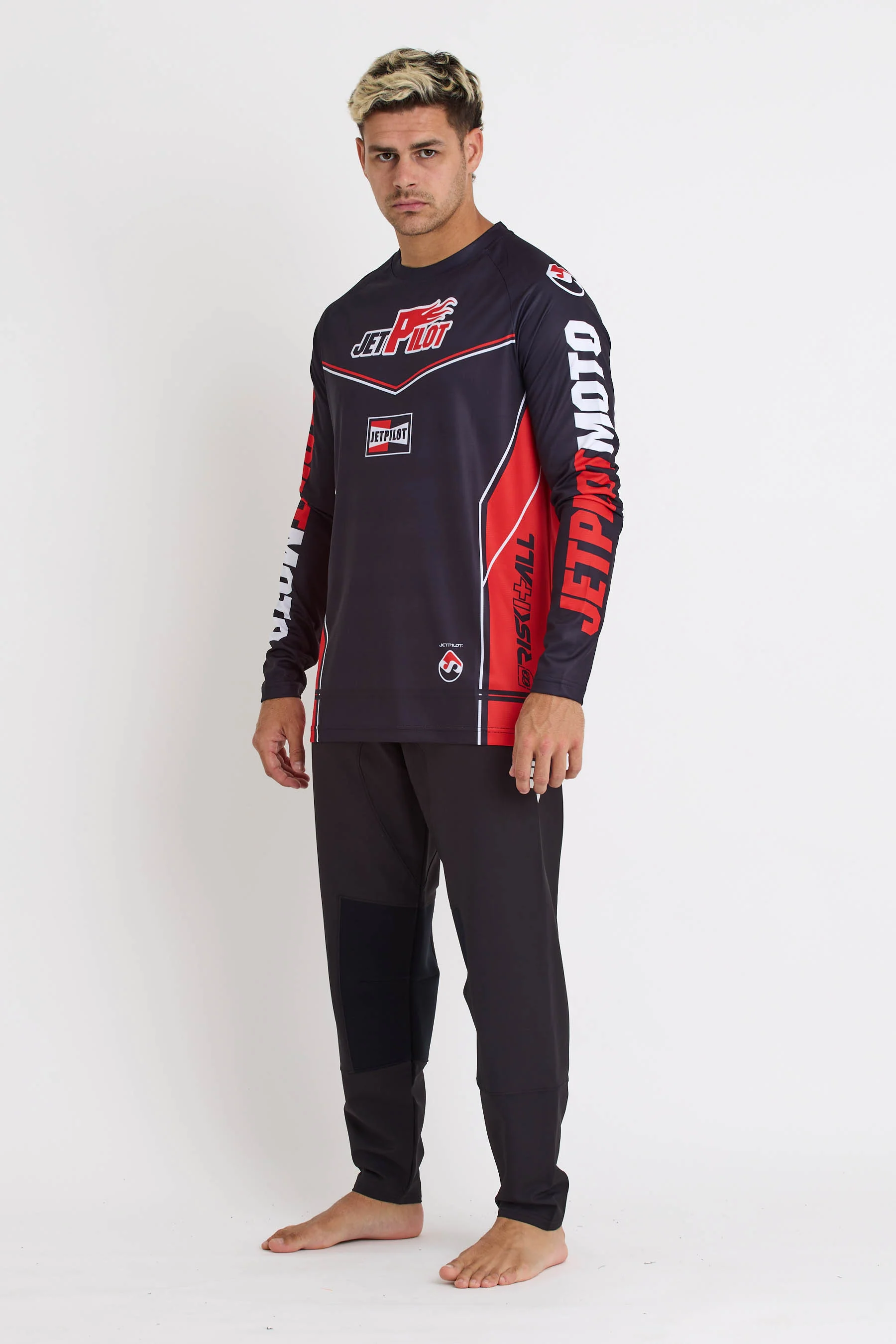 Jetpilot Risk It All Moto Jersey - Black/Red - Image 2
