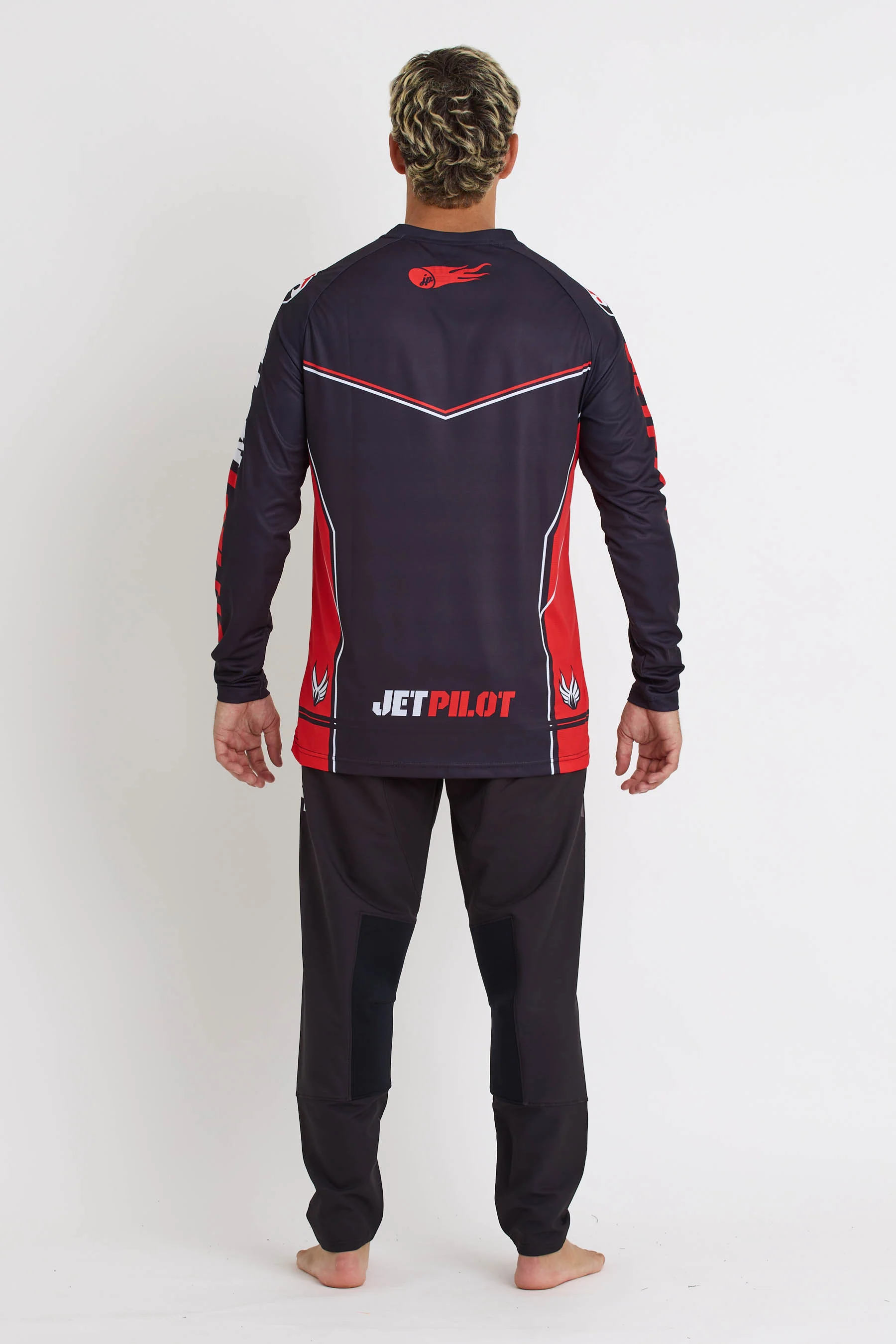 Jetpilot Risk It All Moto Jersey - Black/Red - Image 3