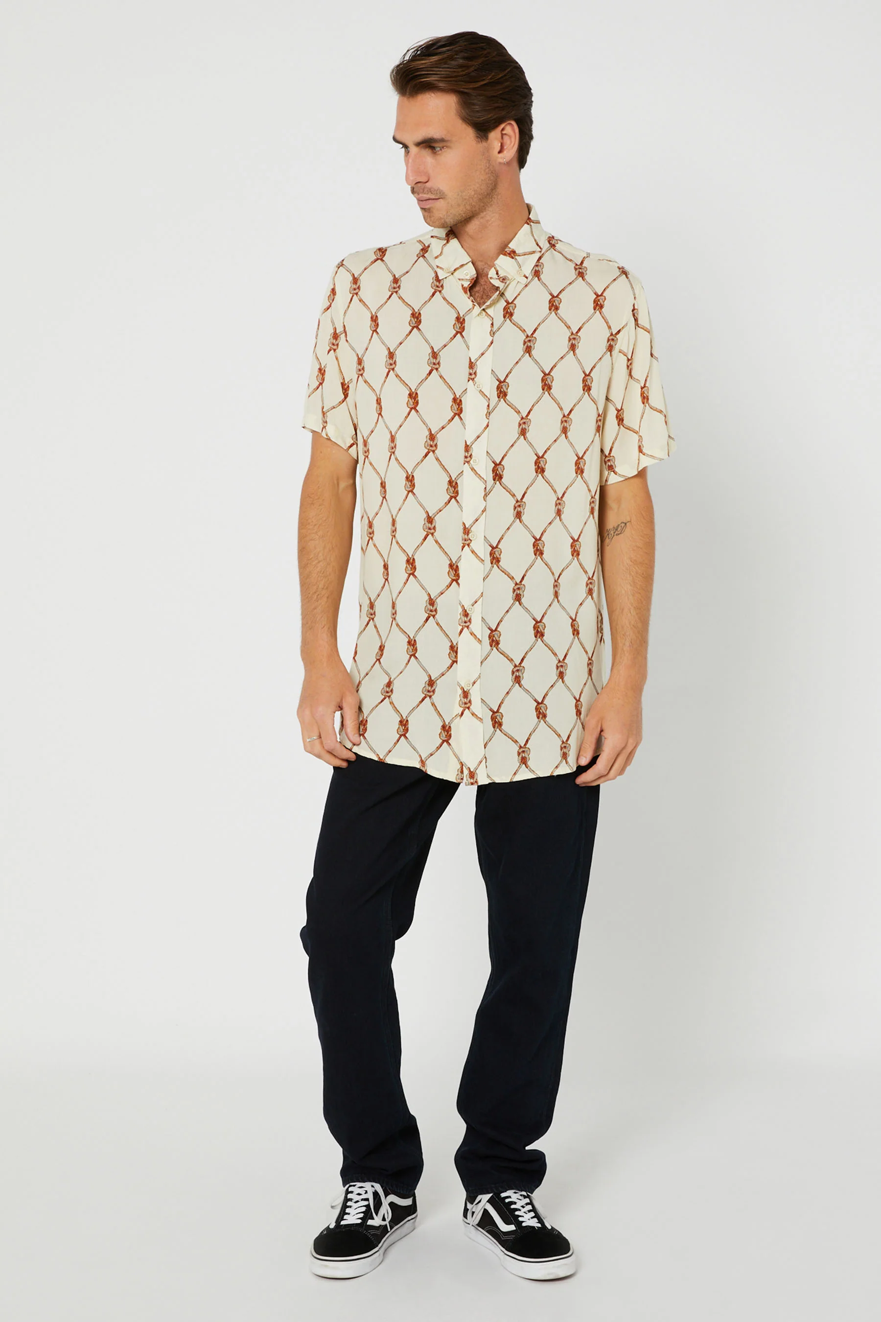 Jetpilot Rope Mens S/S Shirt - White - Image 5