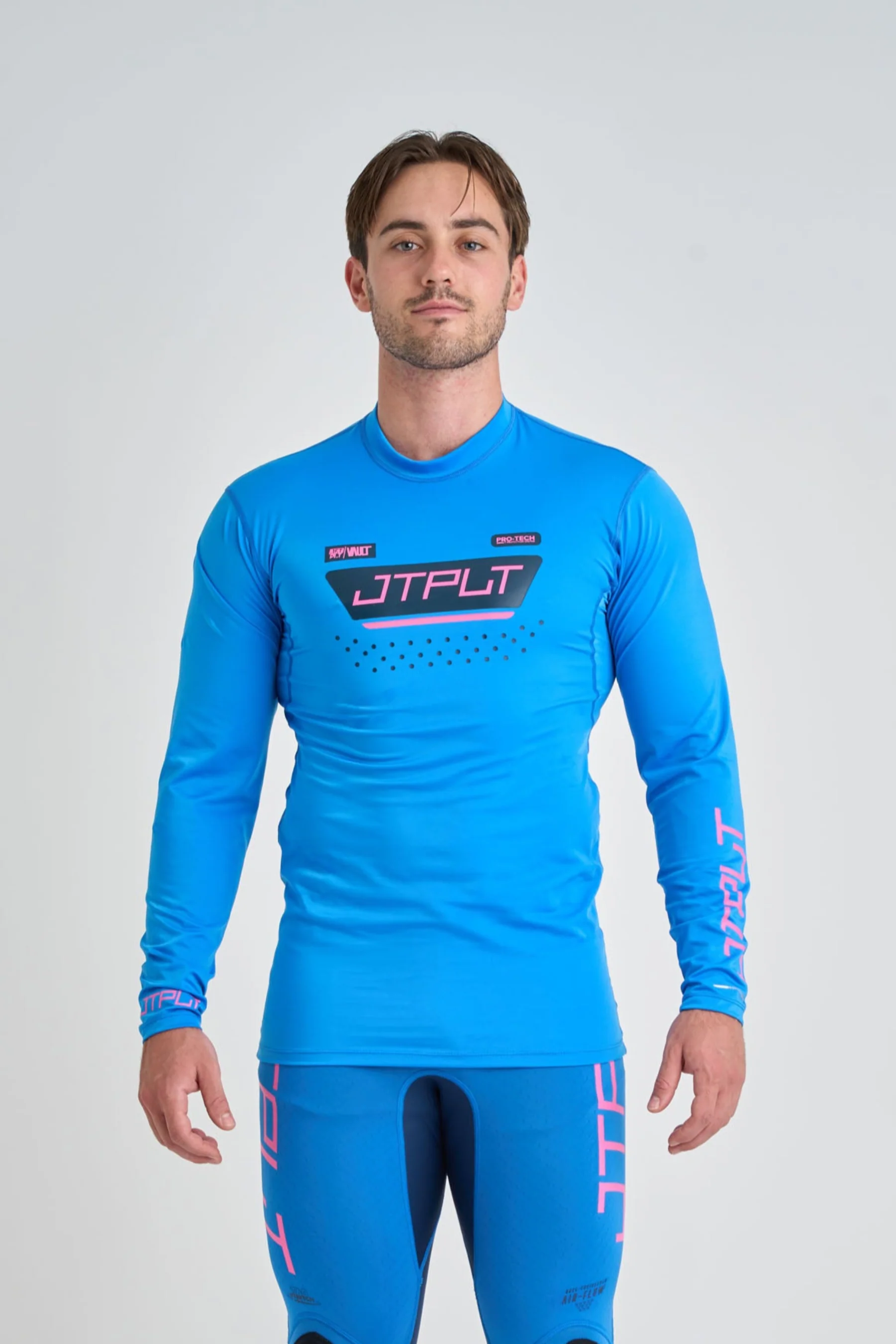 Jetpilot Vault Mens Long Sleeve Rashie - Blue