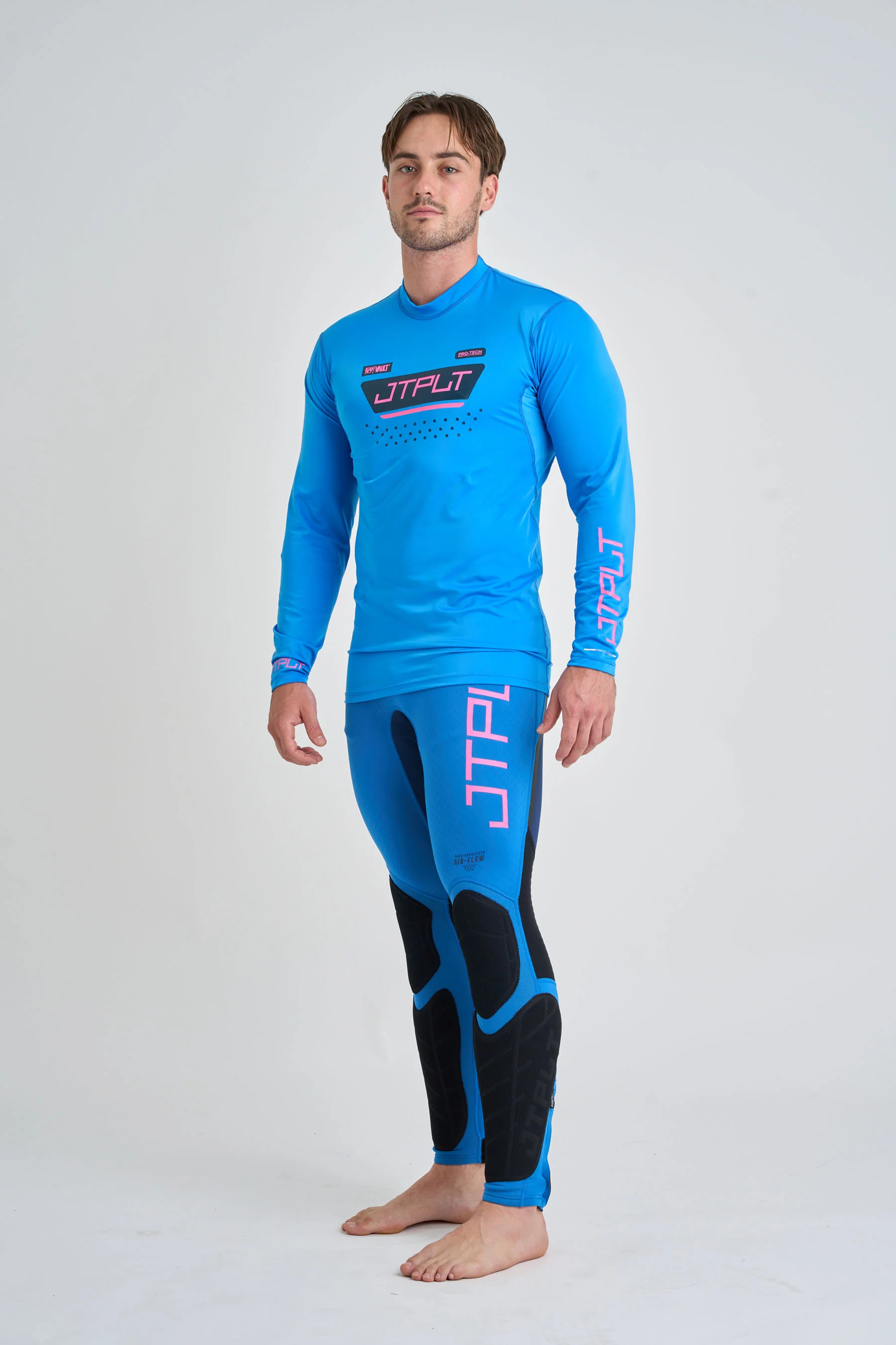 Jetpilot Vault Mens Long Sleeve Rashie - Blue - Image 2