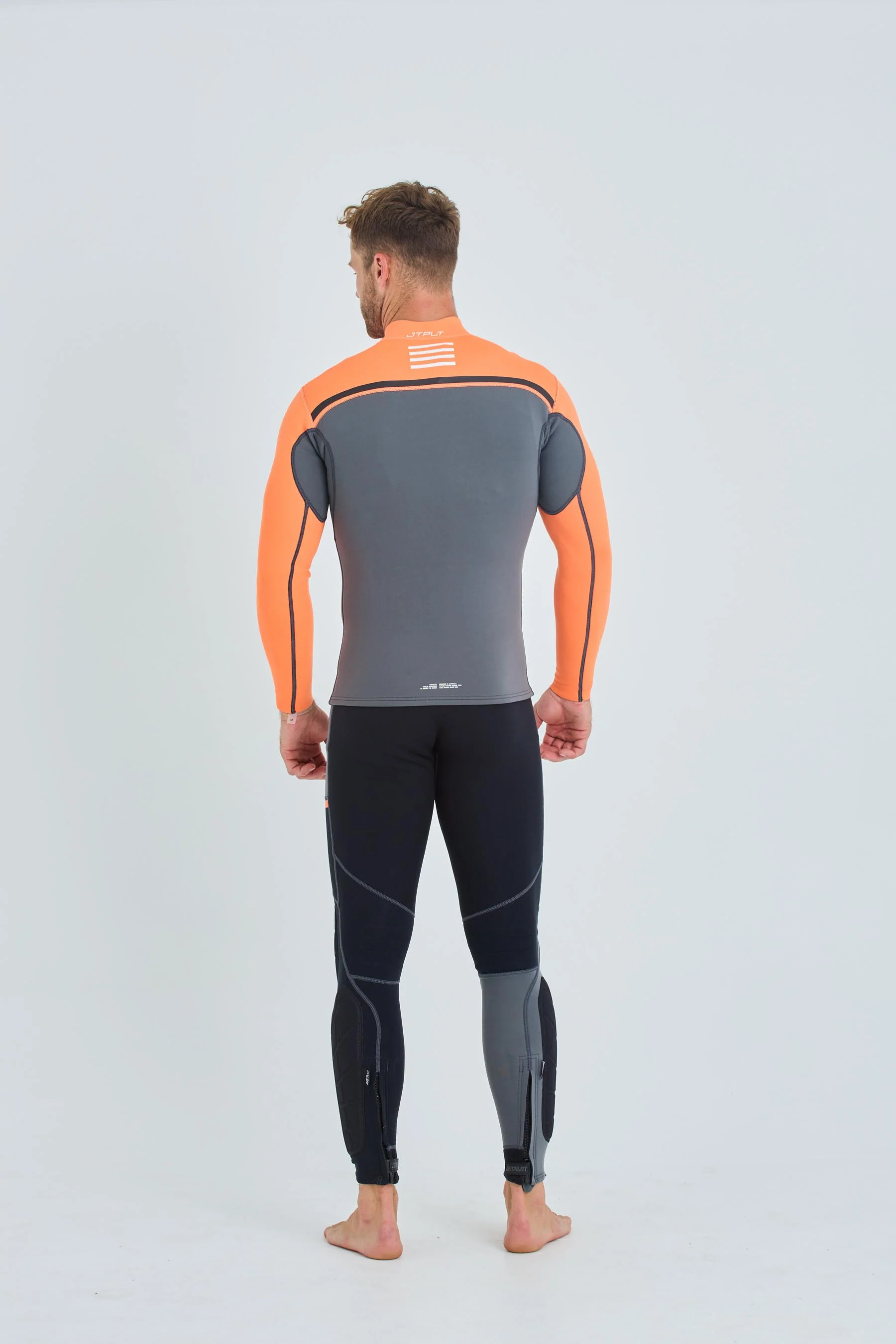 Jetpilot Rx Vault Mens Race Jacket - Char/Orange - Image 3