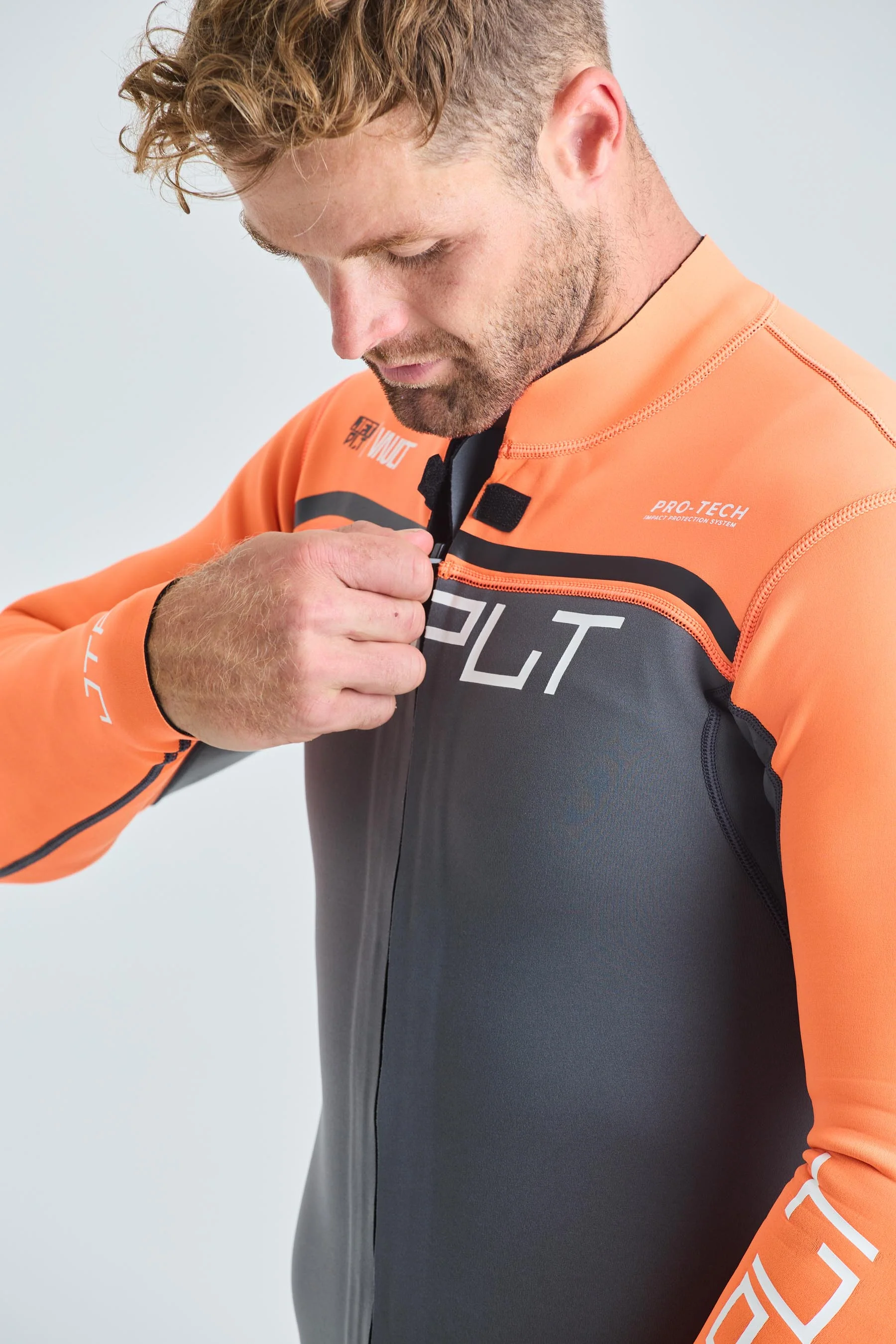 Jetpilot Rx Vault Mens Race Jacket - Char/Orange - Image 5