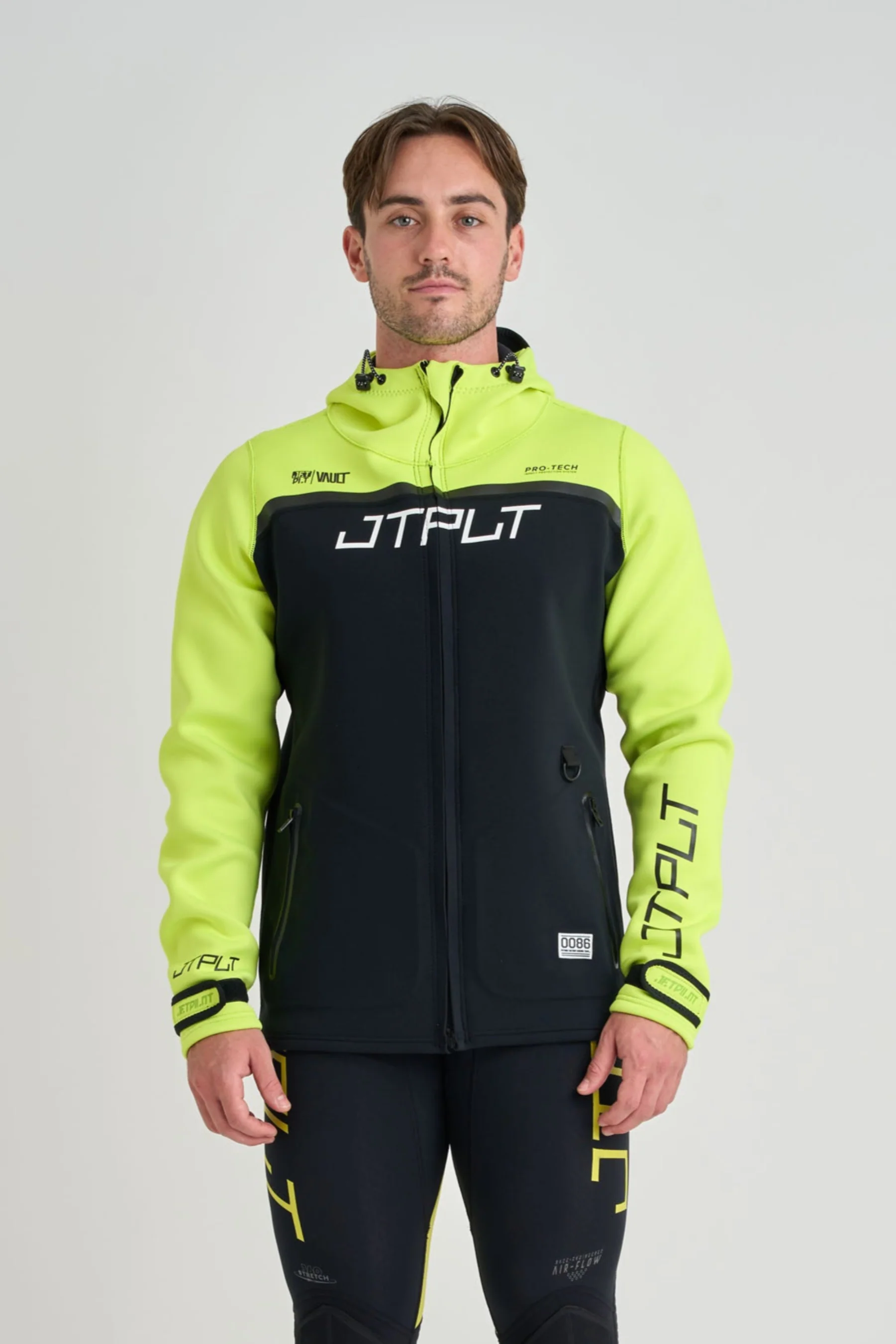 Jetpilot Vault Mens Tour Coat - Black/Yellow