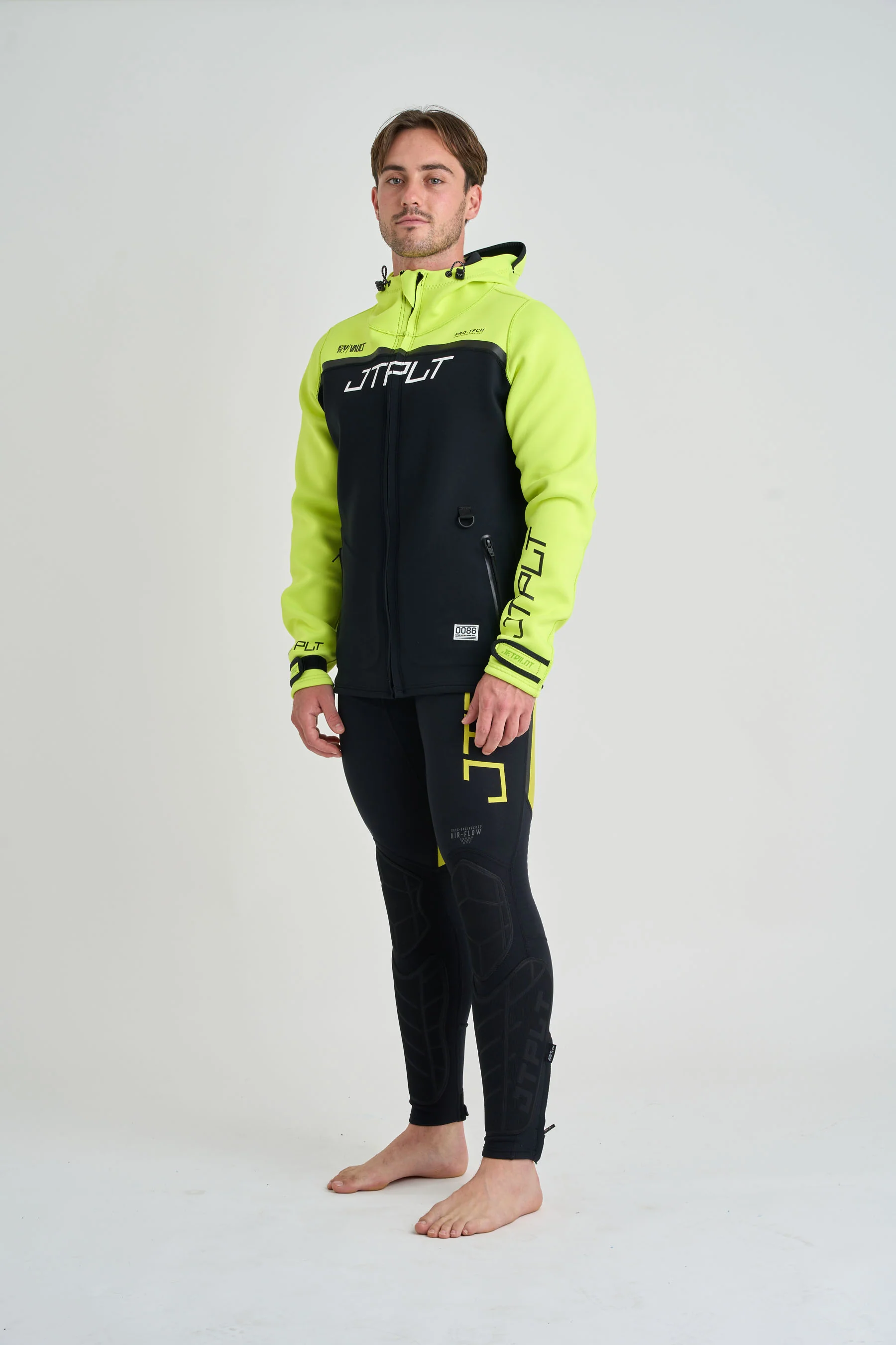 Jetpilot Vault Mens Tour Coat - Black/Yellow - Image 2