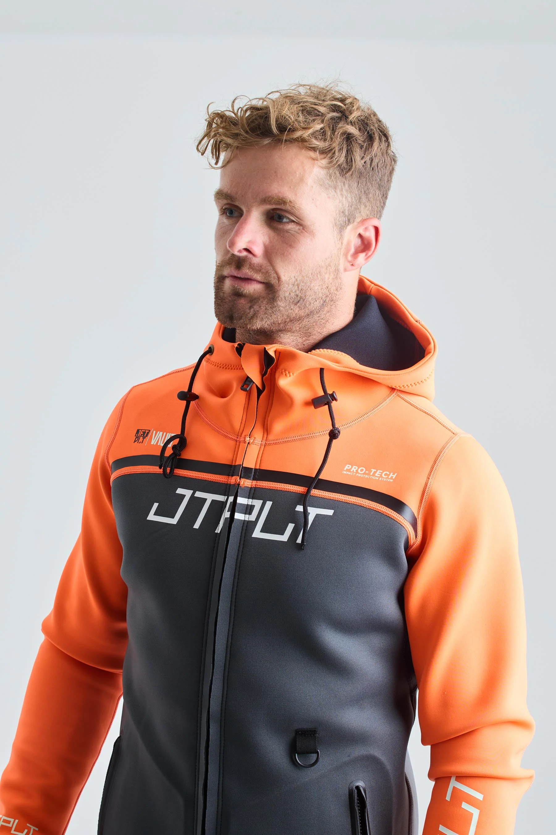 Jetpilot RX Vault Mens Tour Coat - Char/Orange - Image 4