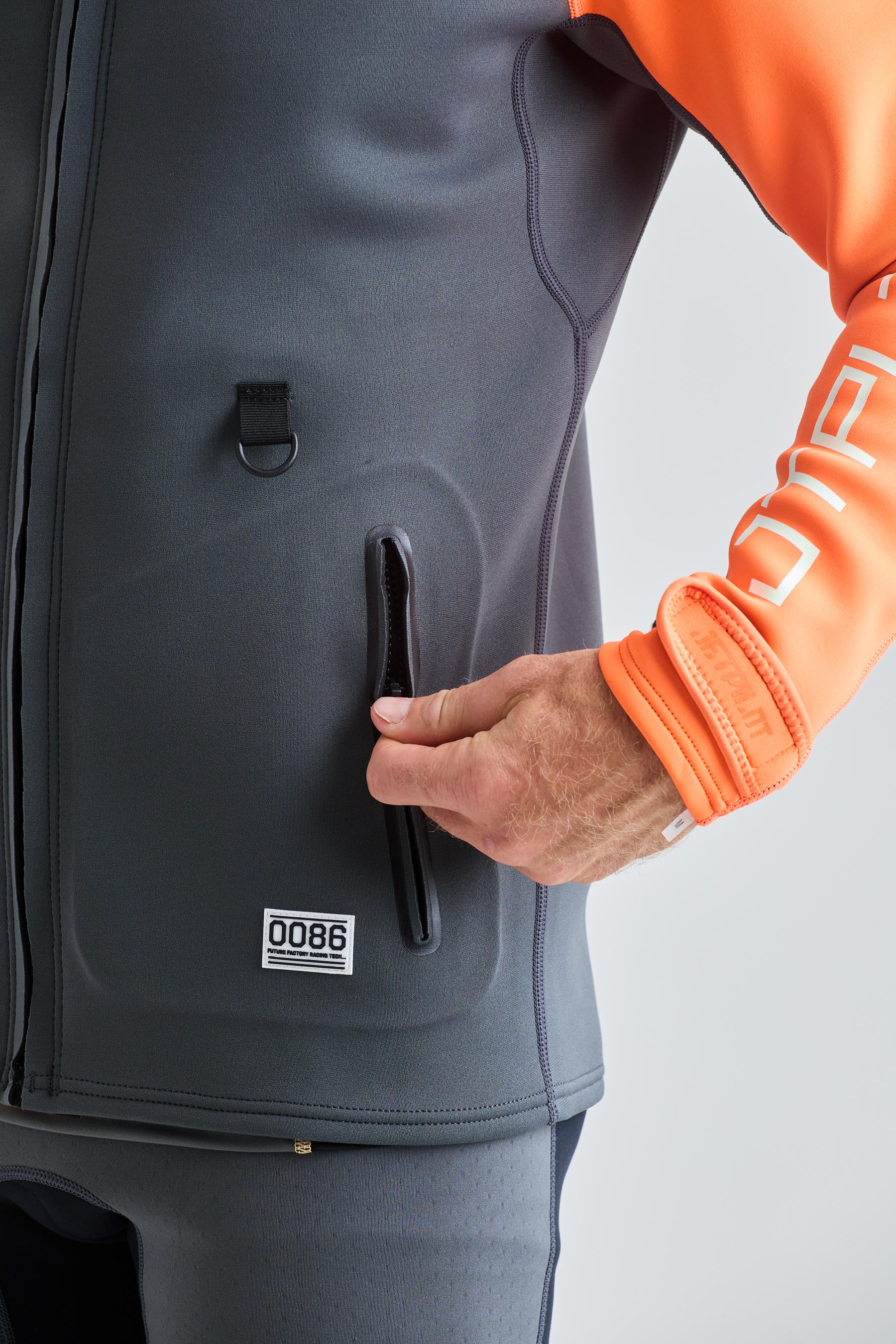 Jetpilot RX Vault Mens Tour Coat - Char/Orange - Image 5