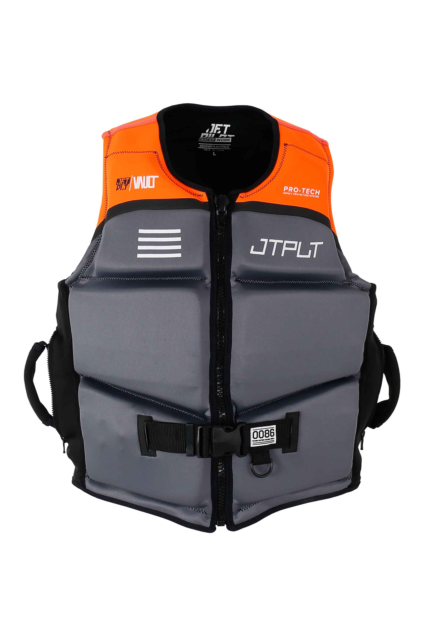 Jetpilot RX Vault Pro-Tech Life Jacket - Char/Orange - Image 3