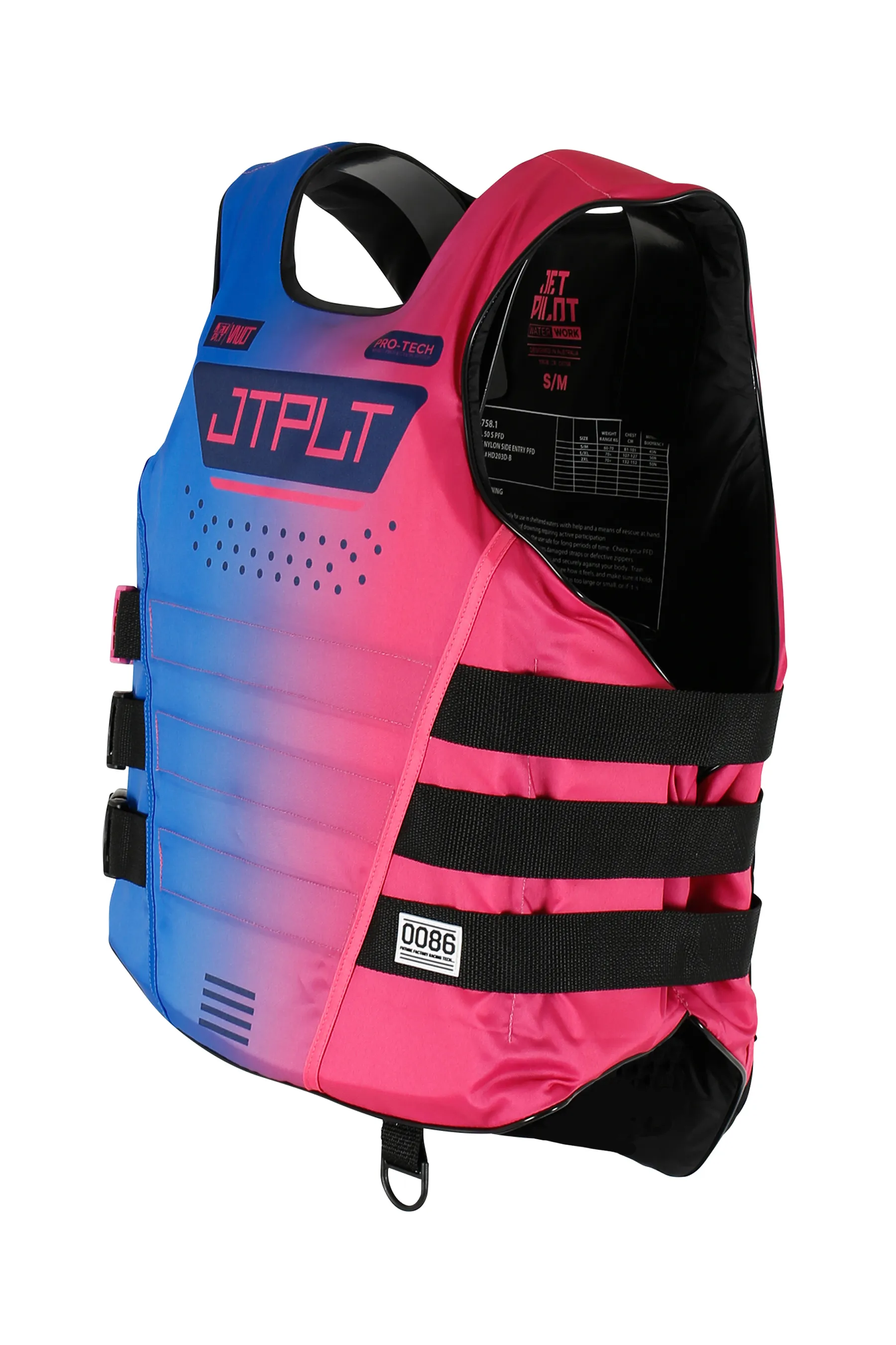 Jetpilot Vault Pro-Tech Side Entry Life Jacket - Blue - Image 3