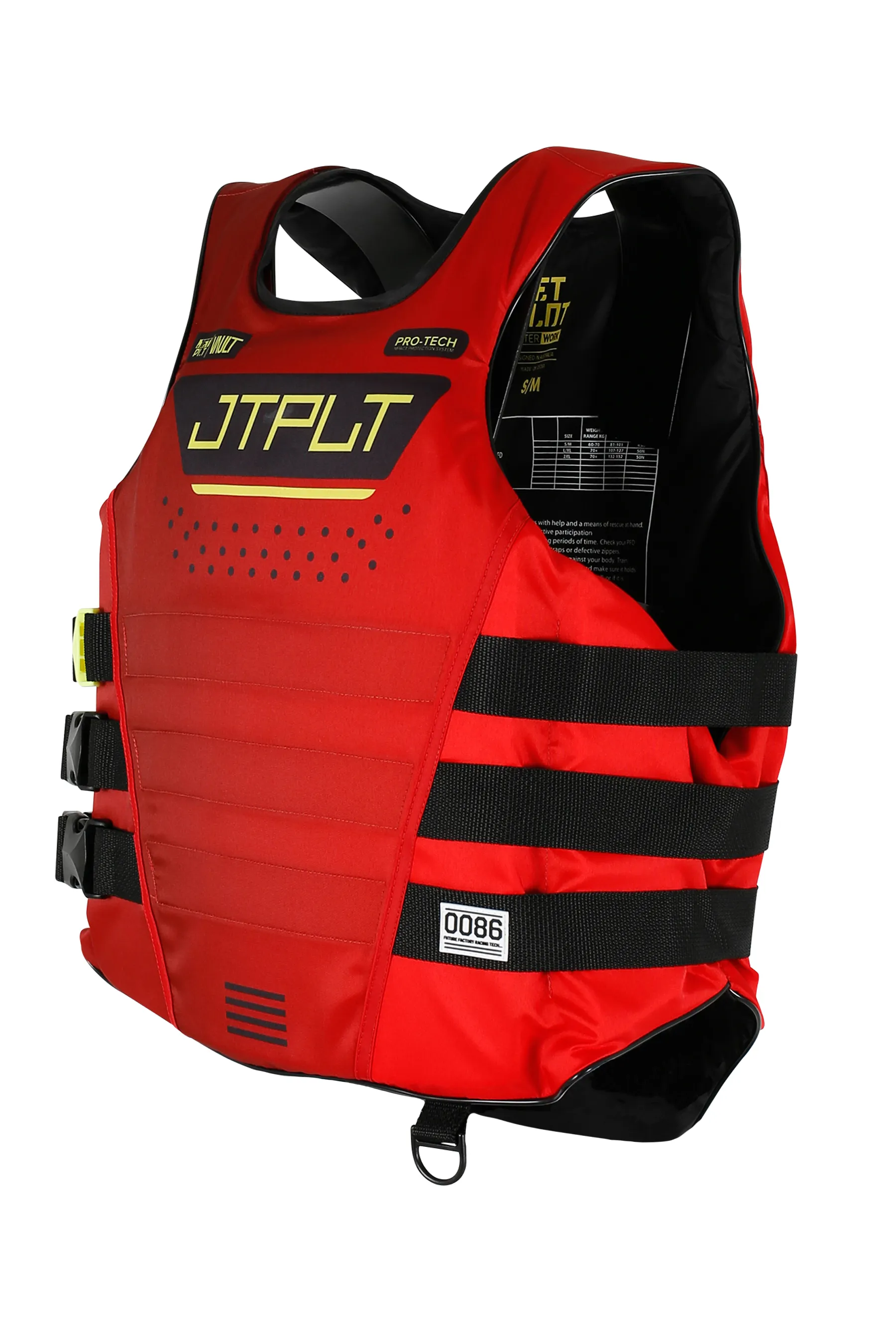 Jetpilot Vault Pro-Tech Side Entry Life Jacket - Red - Image 3