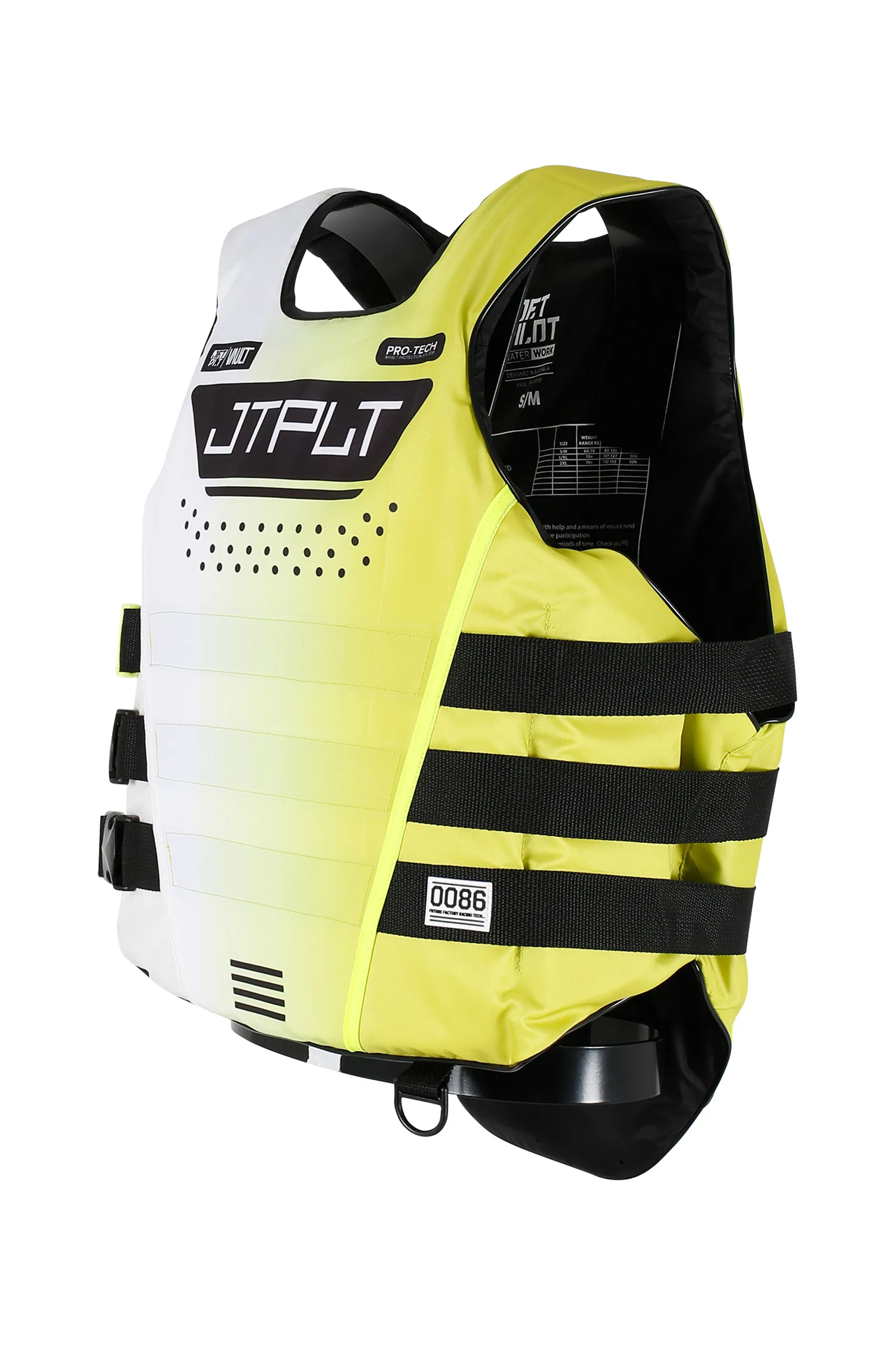 Jetpilot Vault Pro-Tech Side Entry Life Jacket - Yellow - Image 3