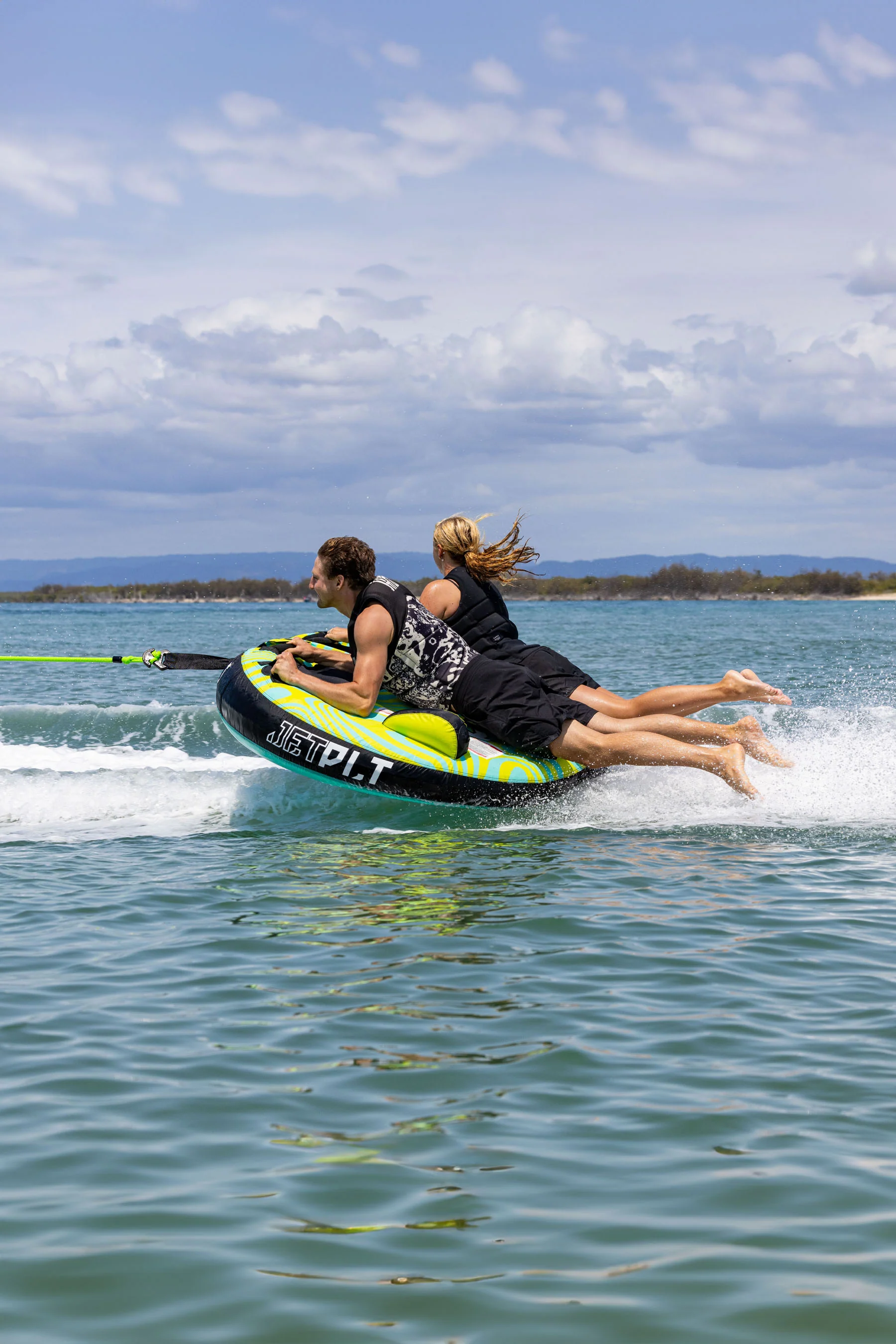 Jetpilot Skimmer 2 Person Towable Tube - Green/Teal - Image 6