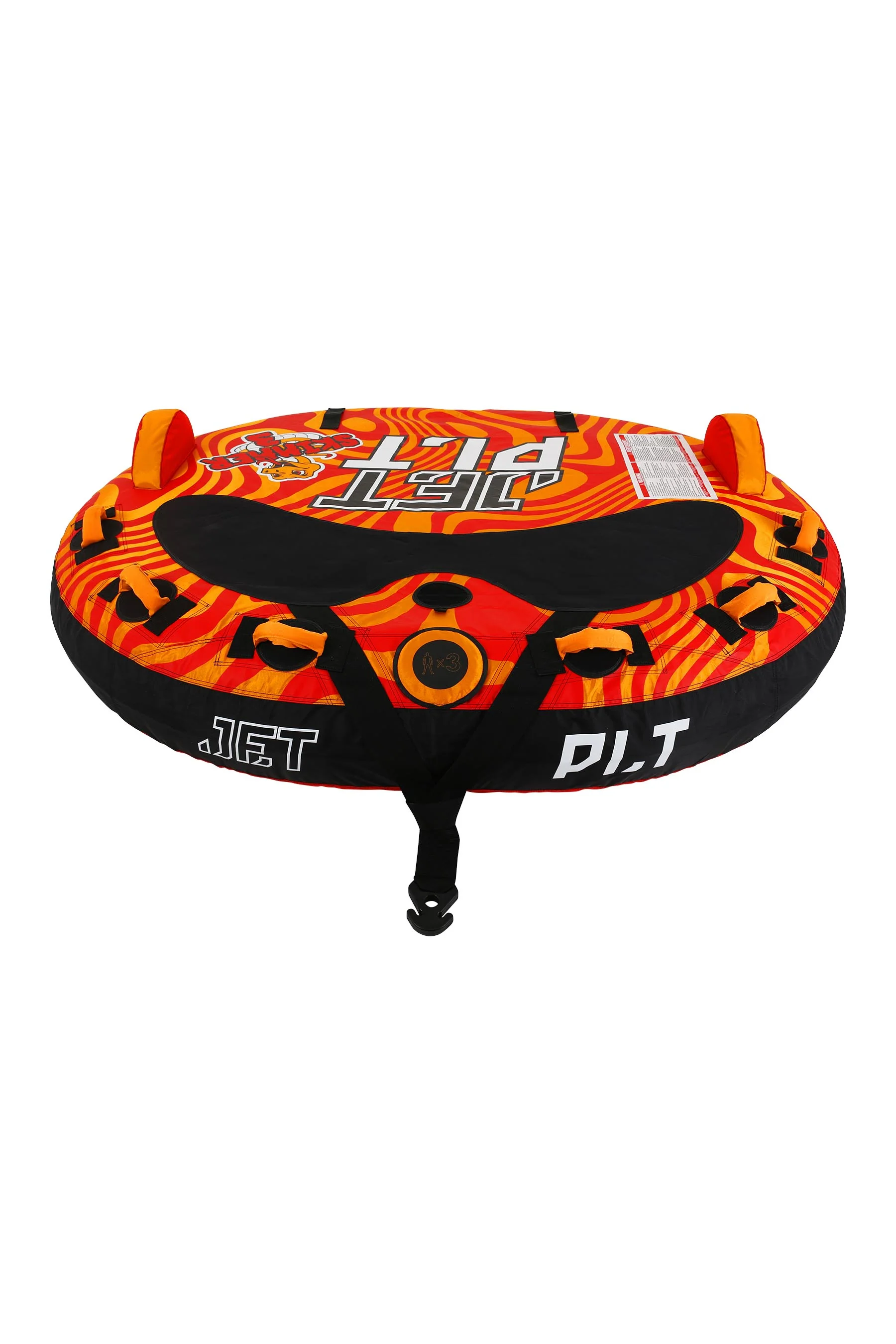 Jetpilot Skimmer 3 Person Towable Tube - Red/Orange - Image 5