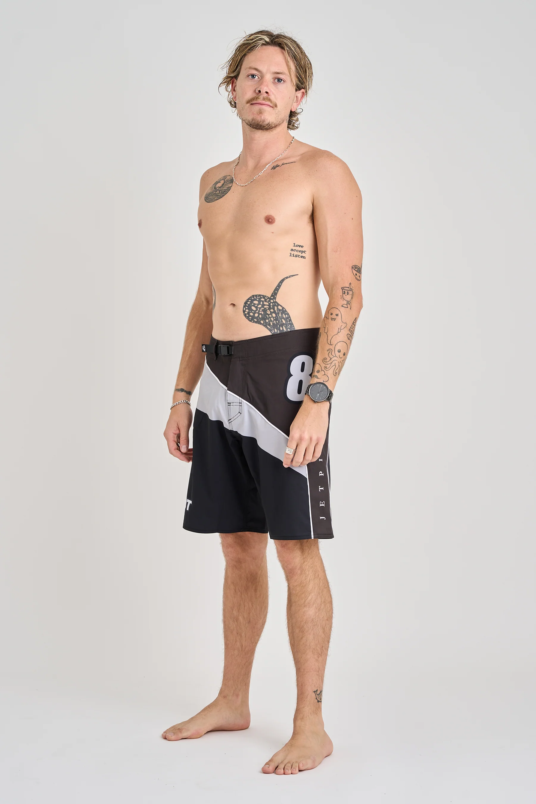 Jetpilot Squadron Boardshort - Black - Image 5