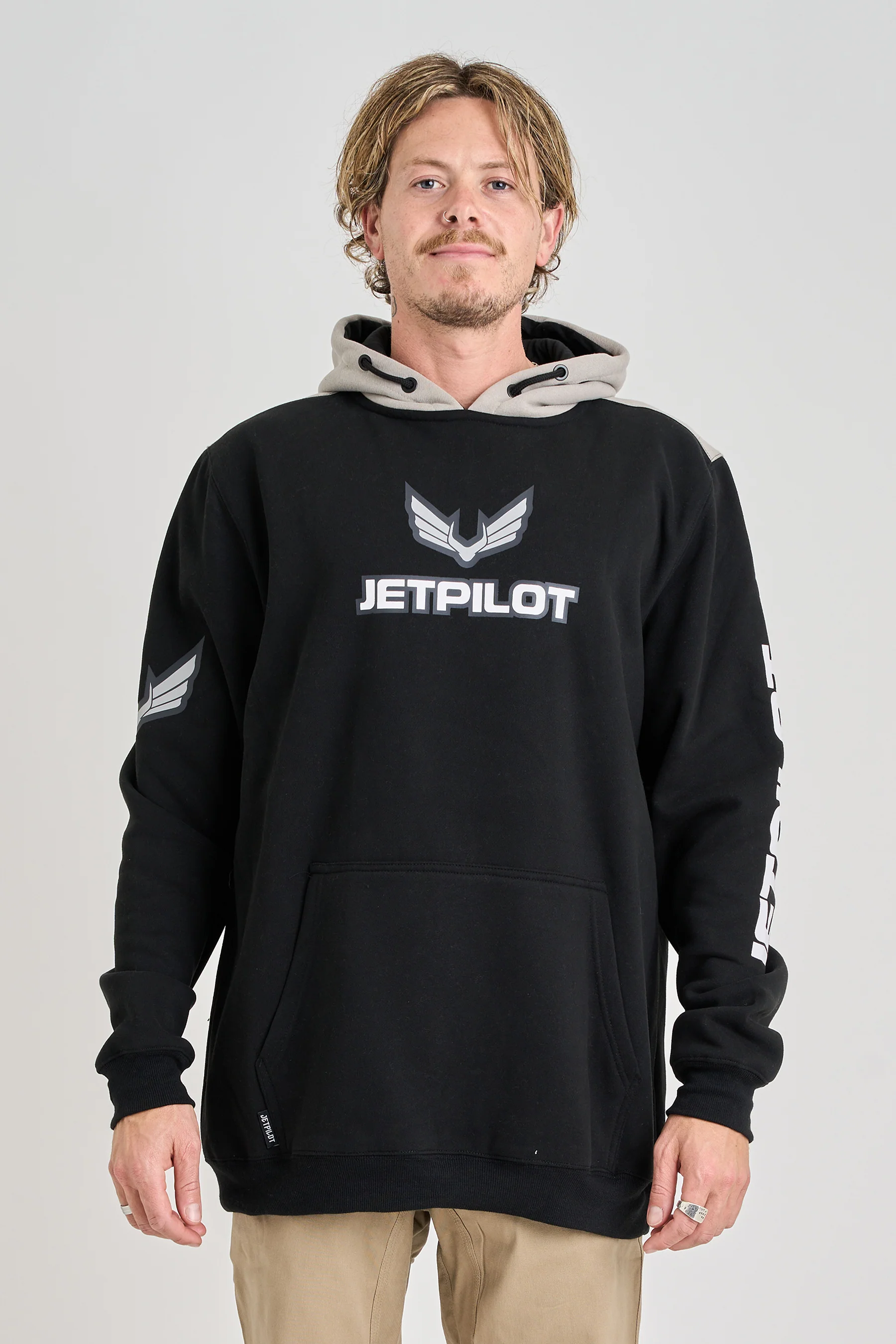 Jetpilot Squadron Pullover Hoodie - Black
