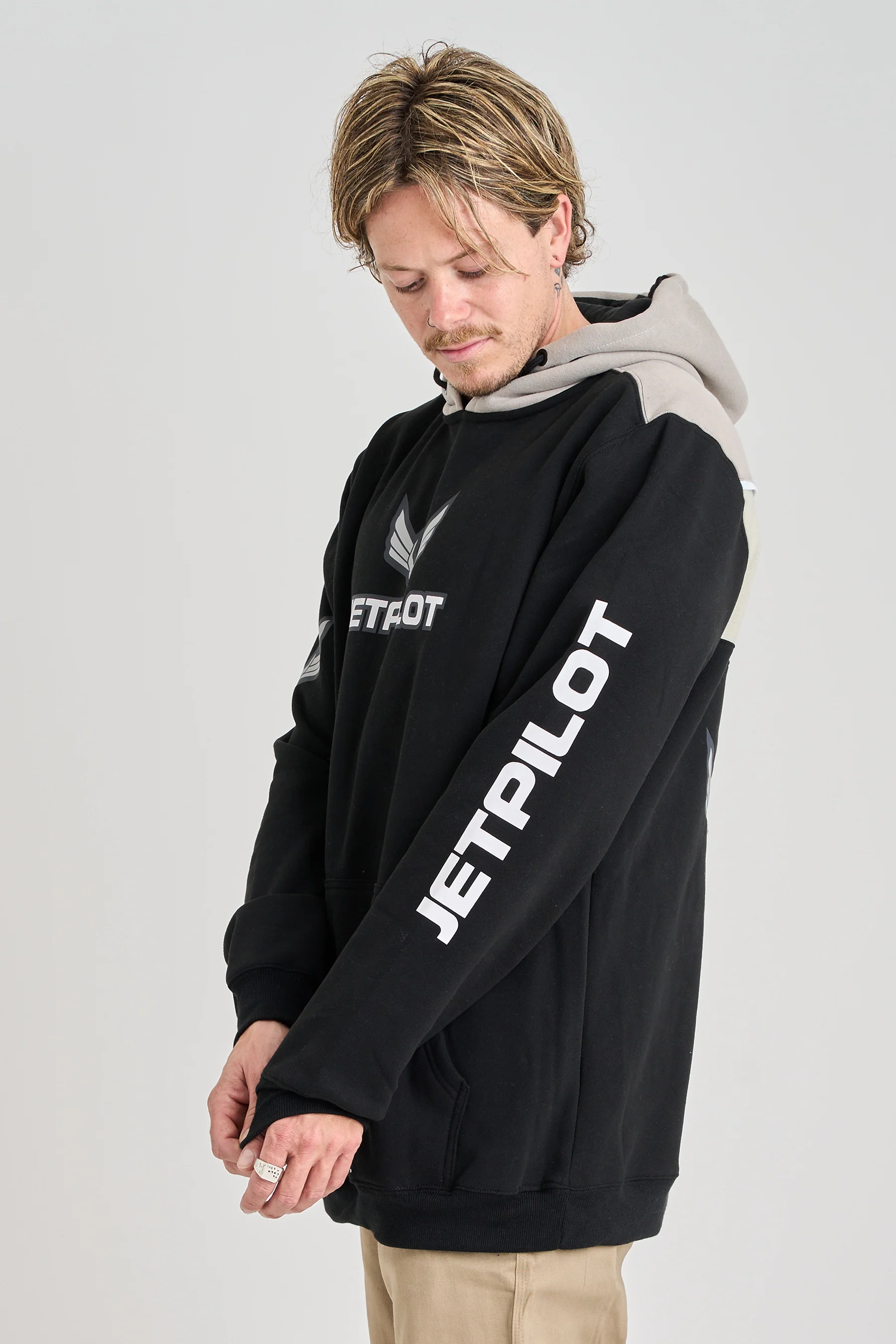 Jetpilot Squadron Pullover Hoodie - Black - Image 2
