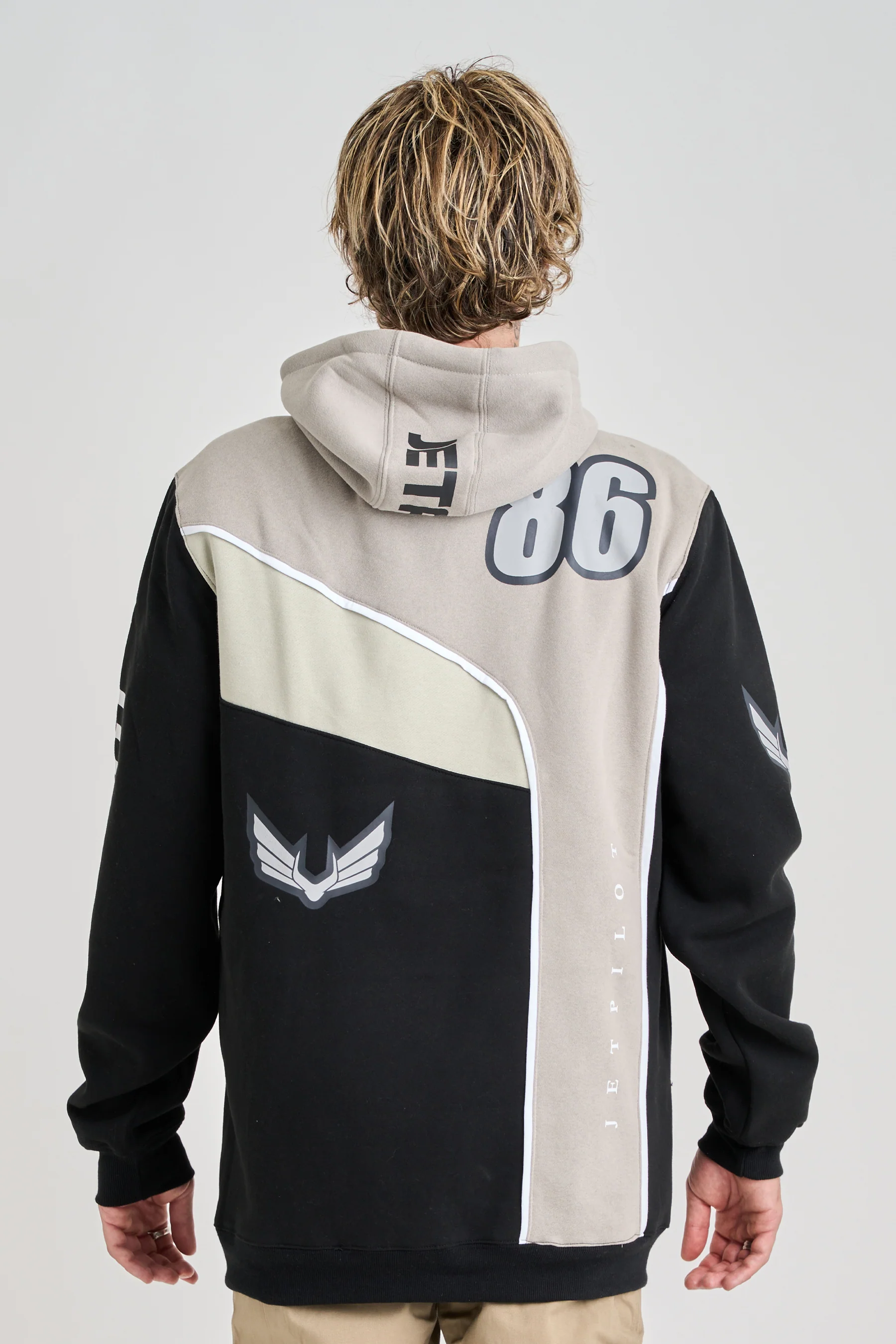 Jetpilot Squadron Pullover Hoodie - Black - Image 3